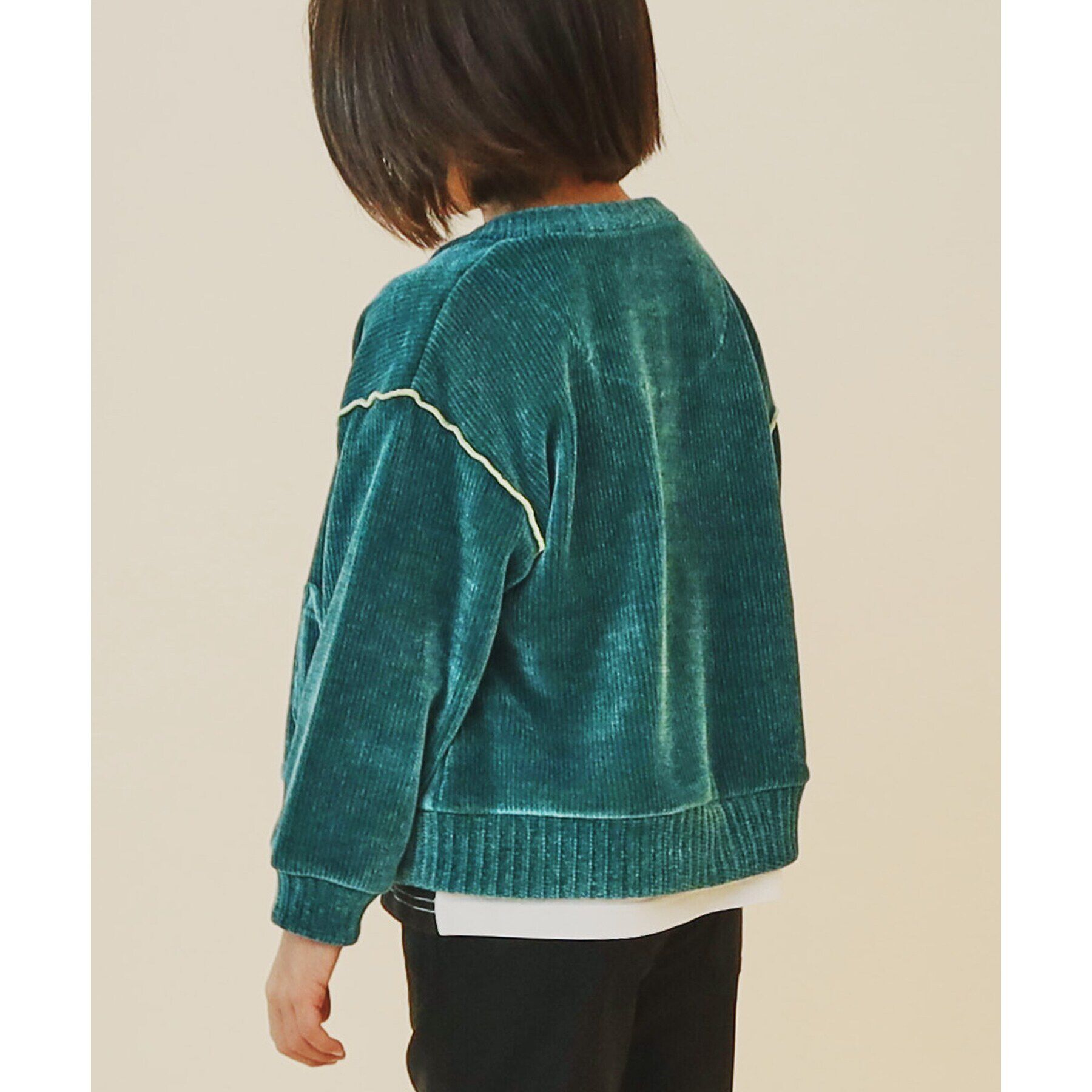 THE SHOP TK「【100－160/親子リンク】カットモールカーディガン/洗濯機OK」|カーディガン|