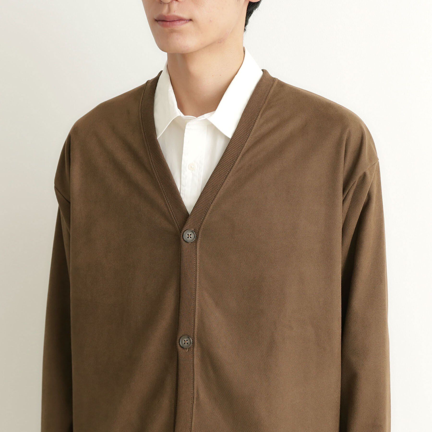 THE SHOP TK「ツイルスウェードタッチカーディガン」|カーディガン|