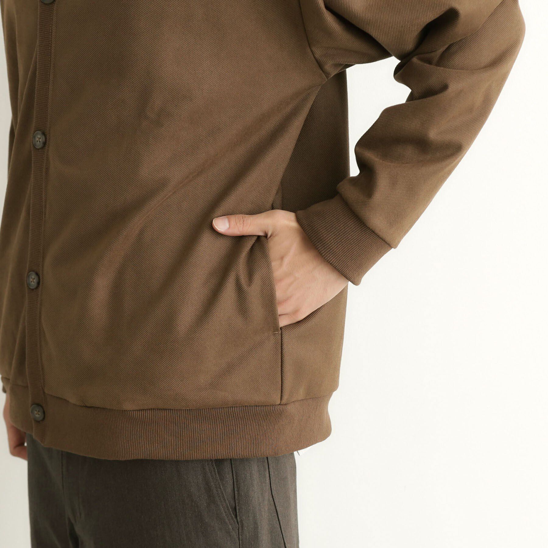 THE SHOP TK「ツイルスウェードタッチカーディガン」|カーディガン|