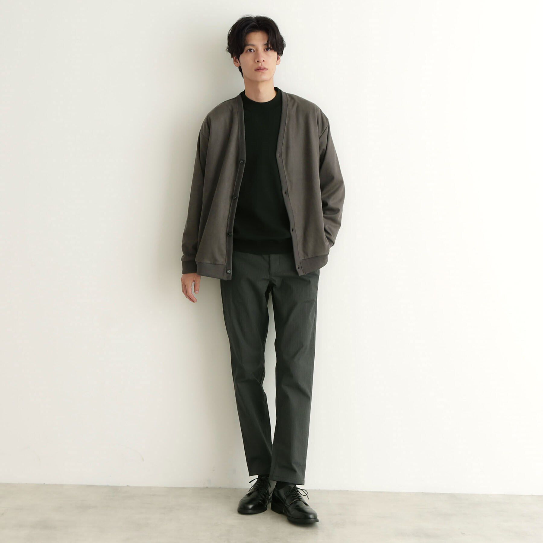 THE SHOP TK「ツイルスウェードタッチカーディガン」|カーディガン|