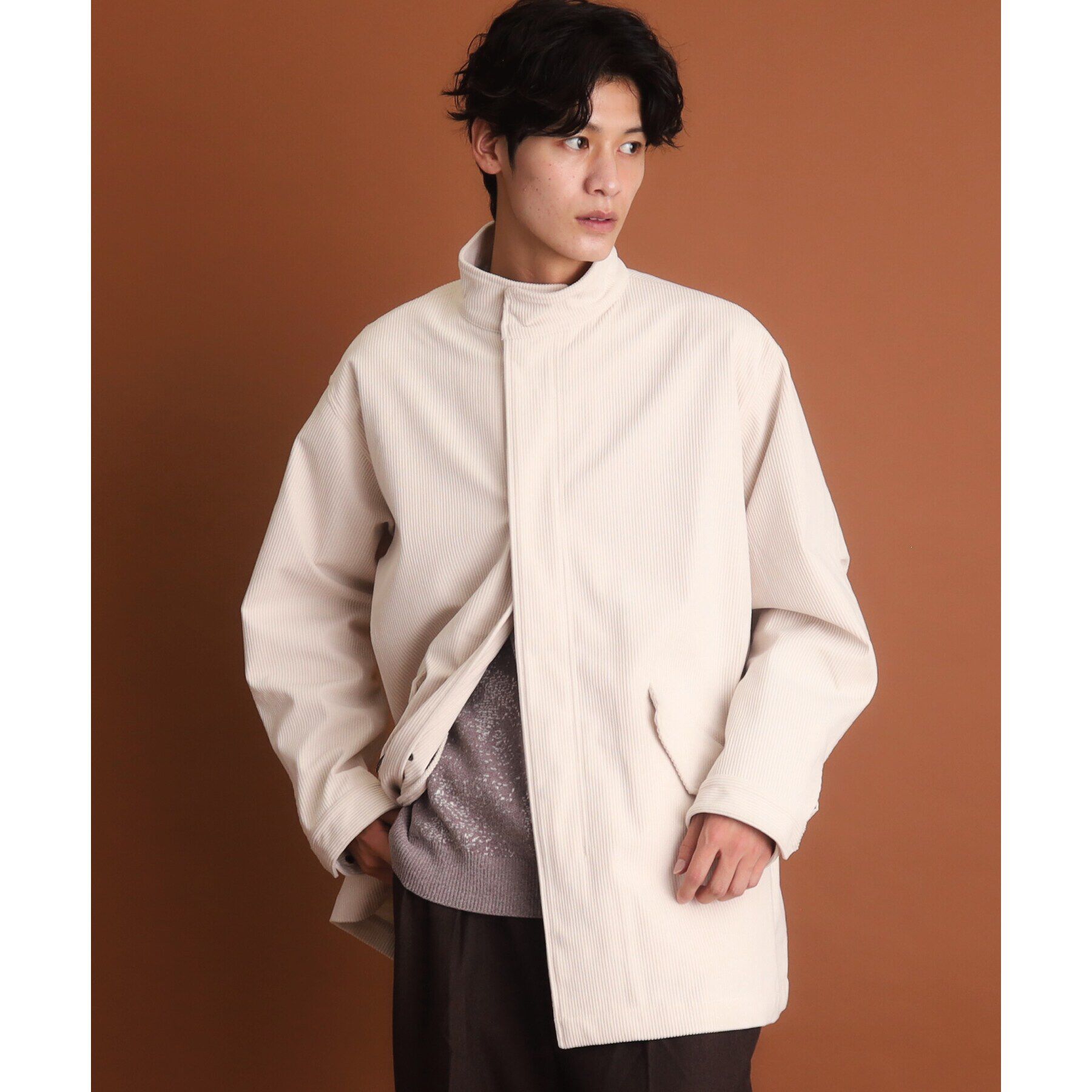 THE SHOP TK「TECUNE／テクウネ コーデュロイスタンドモッズコート【セットアップ可】」|ミリタリー・モッズコート|