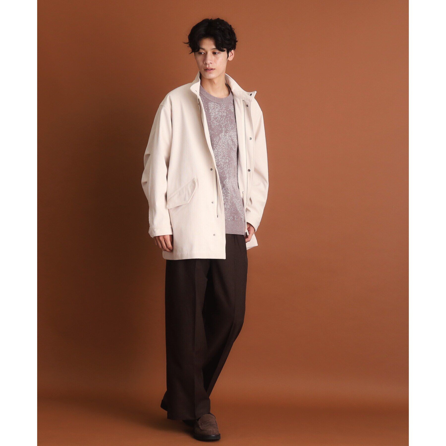 THE SHOP TK「TECUNE／テクウネ コーデュロイスタンドモッズコート【セットアップ可】」|ミリタリー・モッズコート|