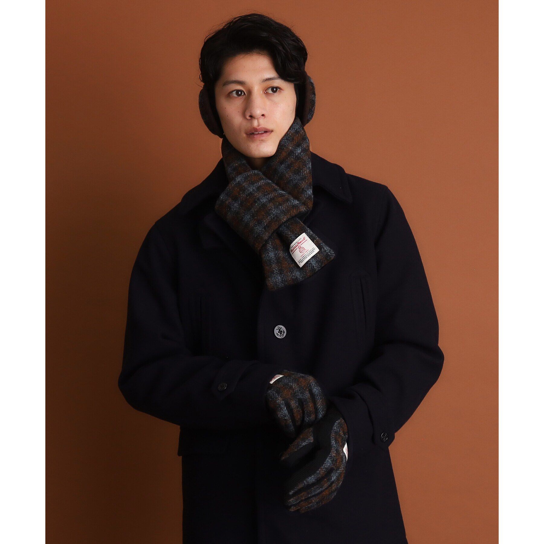 THE SHOP TK「【HARRIS TWEED／ハリスツイード】リブグローブ ON／OFF対応」|手袋|