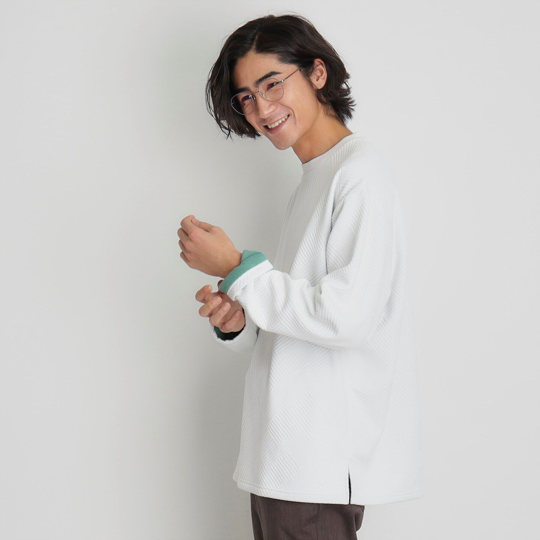 THE SHOP TK「ふくれキルティングフリースプルオーバー」|Tシャツ・カットソー|