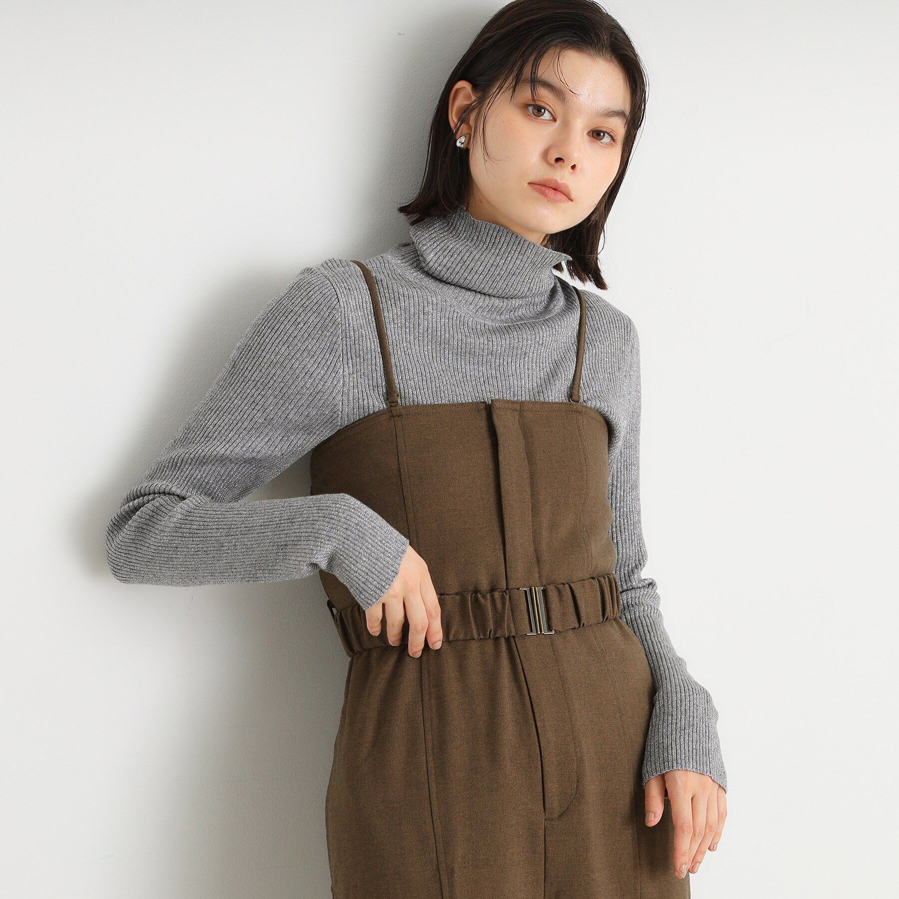 THE SHOP TK「ベルト付きベアサロペット」|オールインワン|