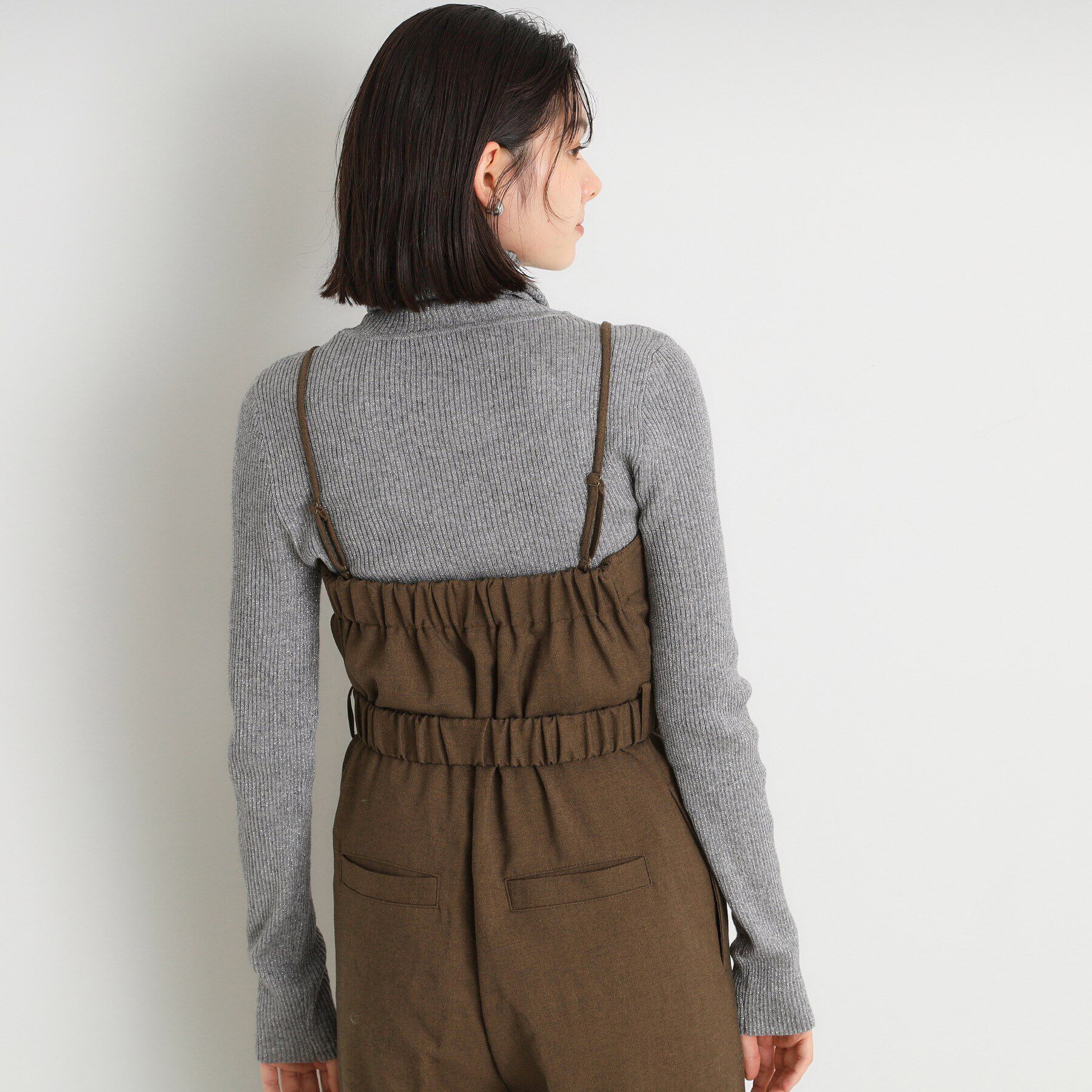 THE SHOP TK「ベルト付きベアサロペット」|オールインワン|