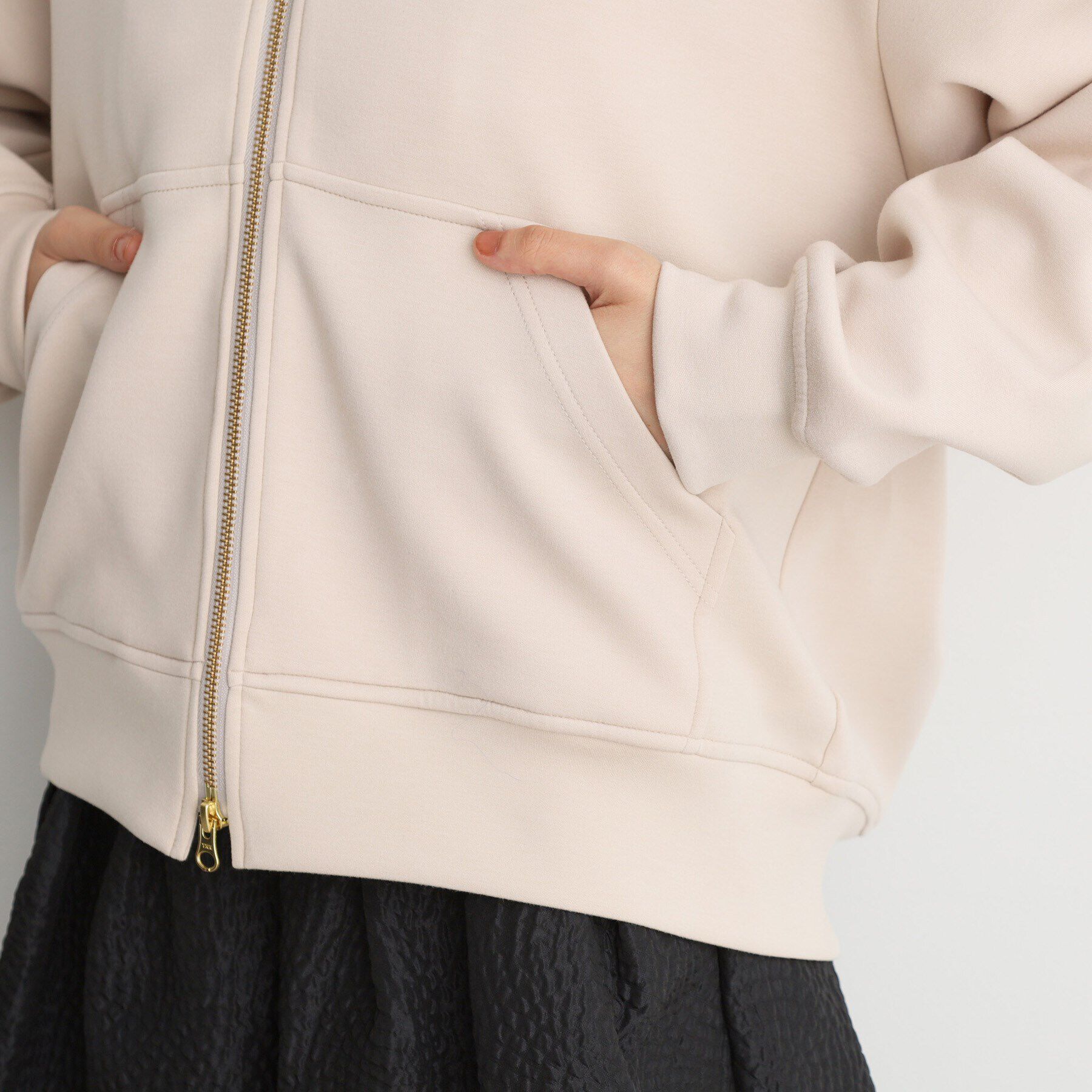 THE SHOP TK「【ダブルジップ】ダンボールフードジップパーカー/洗える」|パーカー|