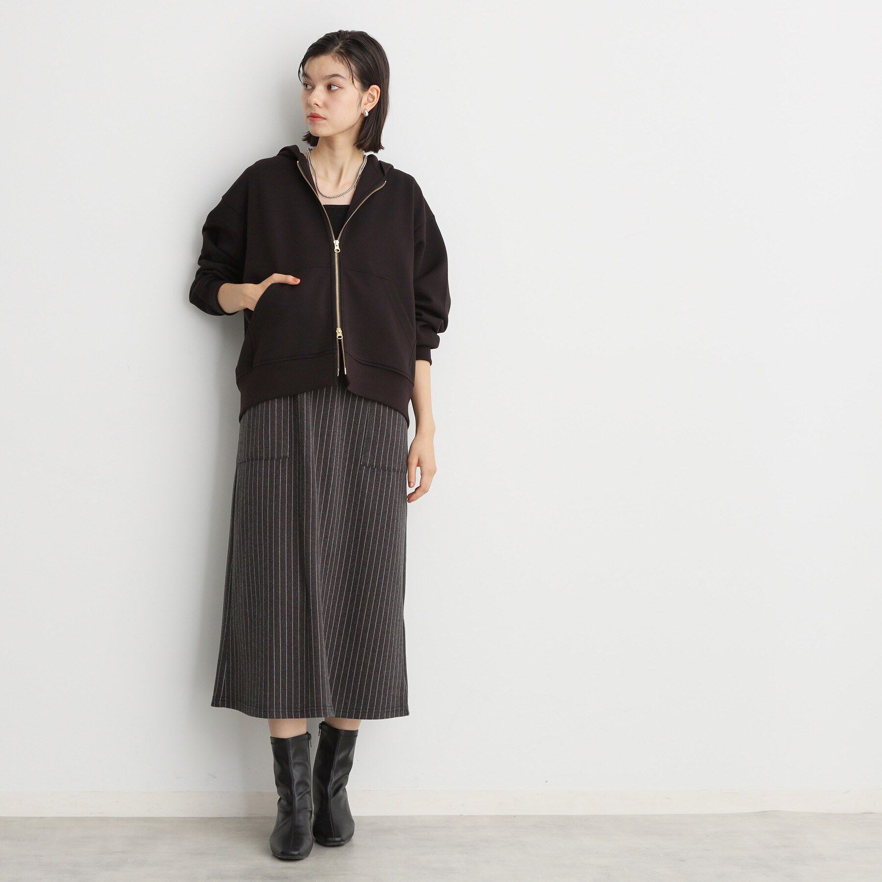 THE SHOP TK「【ダブルジップ】ダンボールフードジップパーカー/洗える」|パーカー|