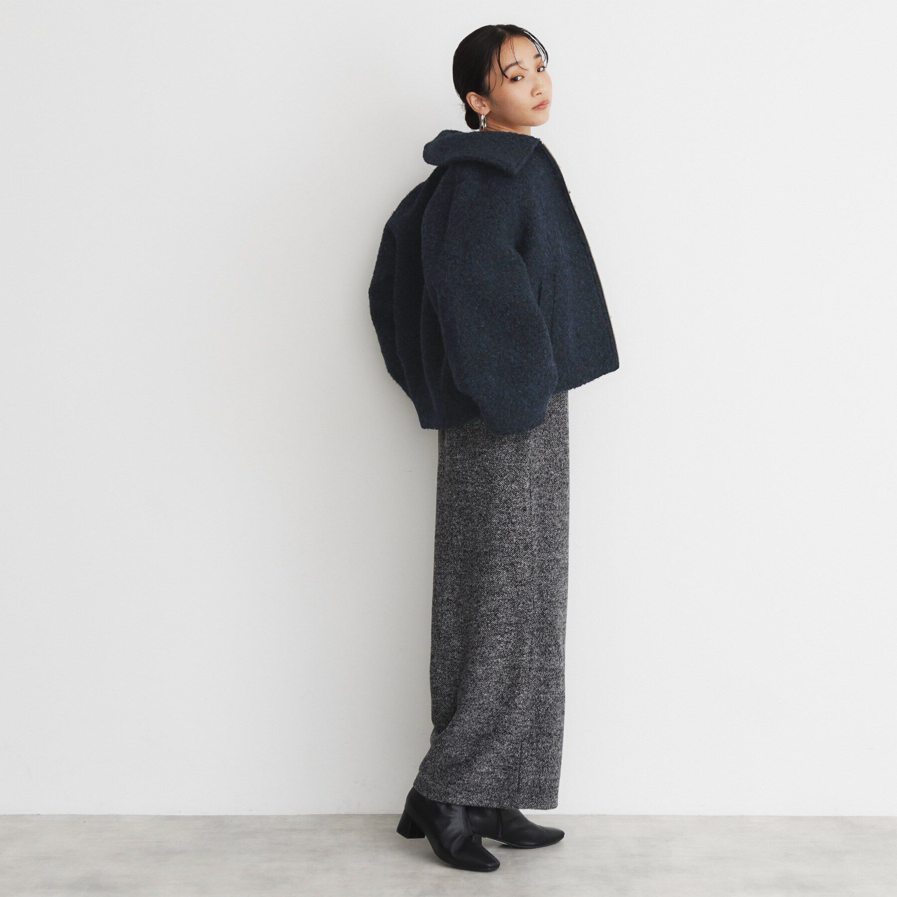 THE SHOP TK「【＠BAILA掲載】ビックカラー袖ボリュームジャケット/洗えるアウター」|ブルゾン・スタジャン|