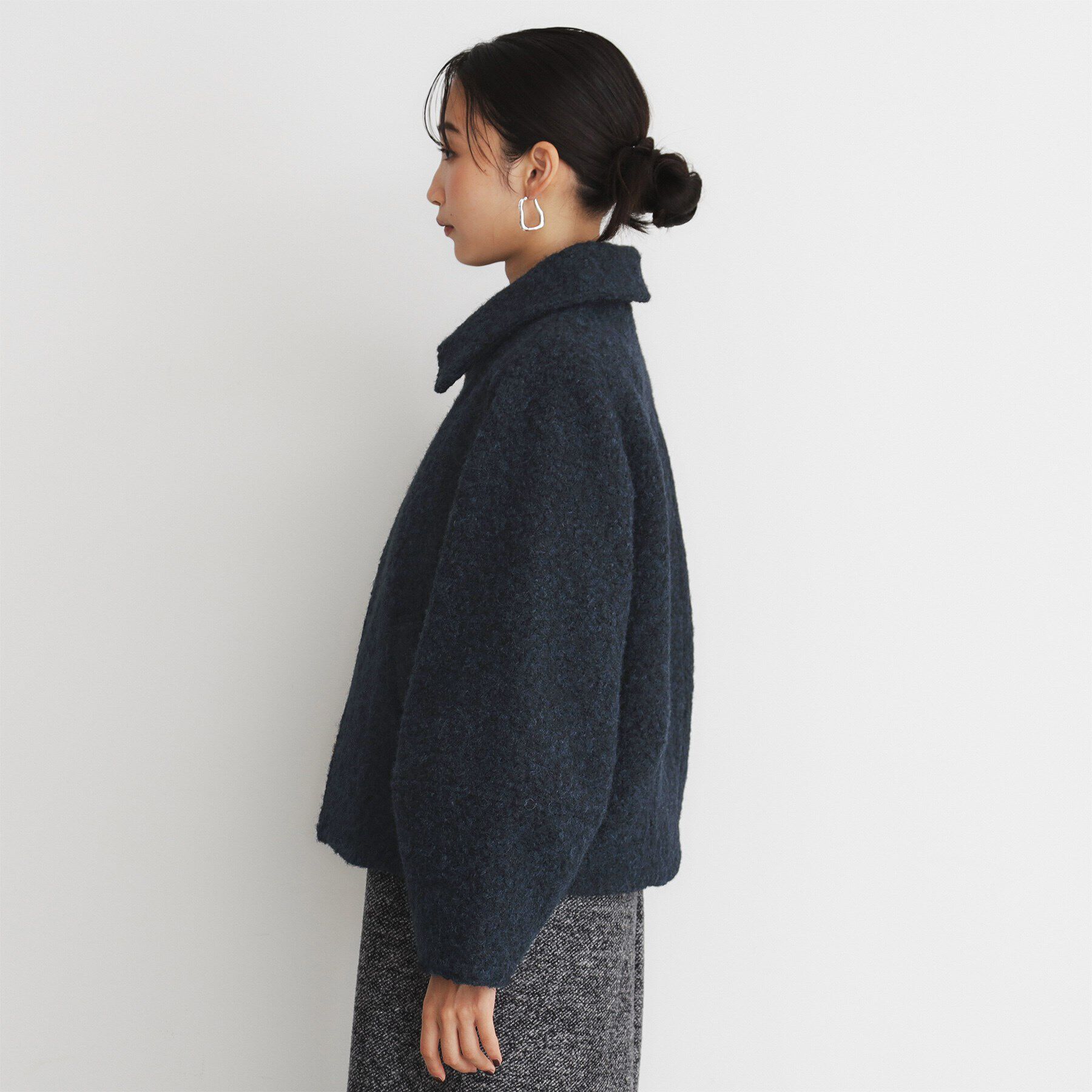 THE SHOP TK「【＠BAILA掲載】ビックカラー袖ボリュームジャケット/洗えるアウター」|ブルゾン・スタジャン|