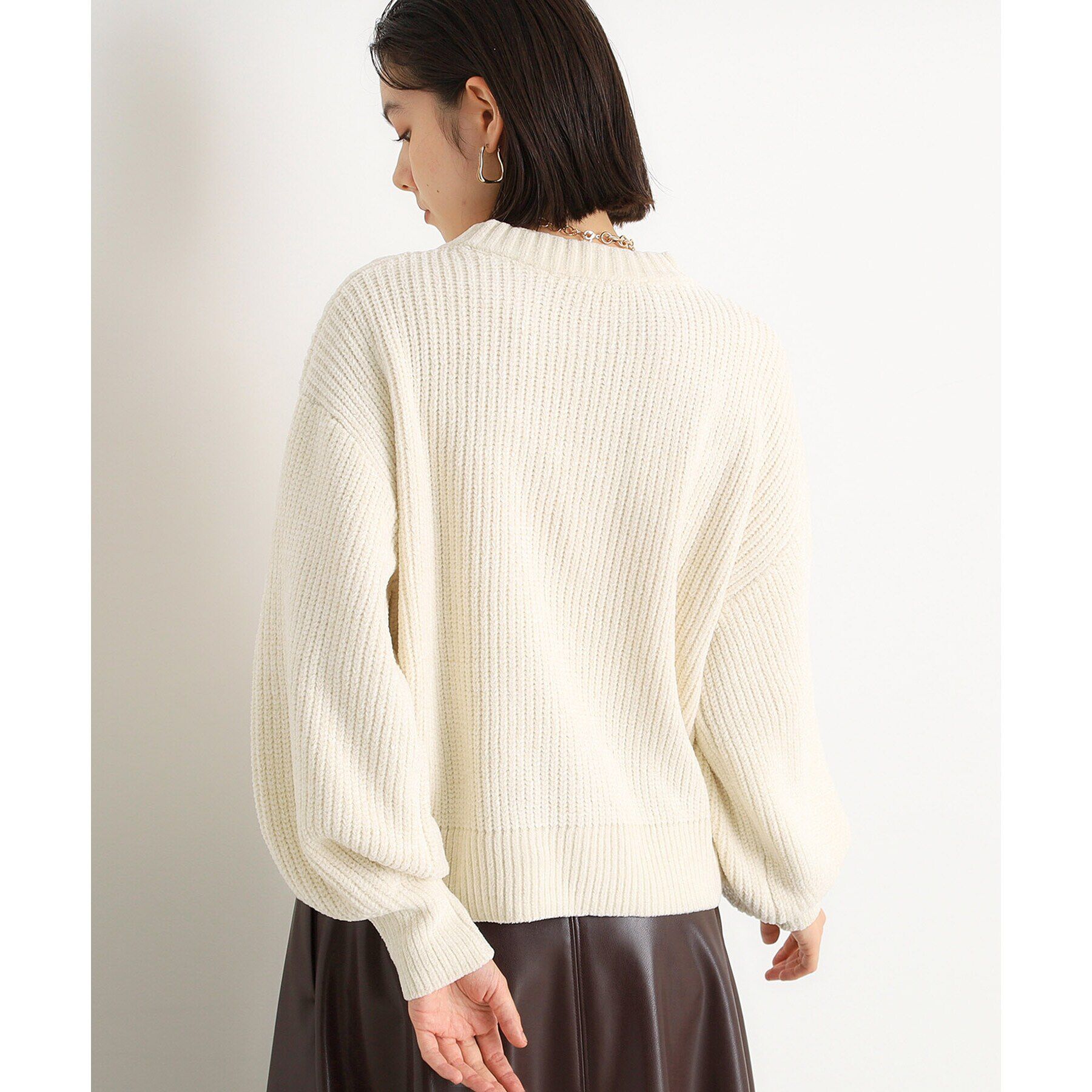 THE SHOP TK「ラメケーブルモールニット【洗える】」|ニット・セーター|