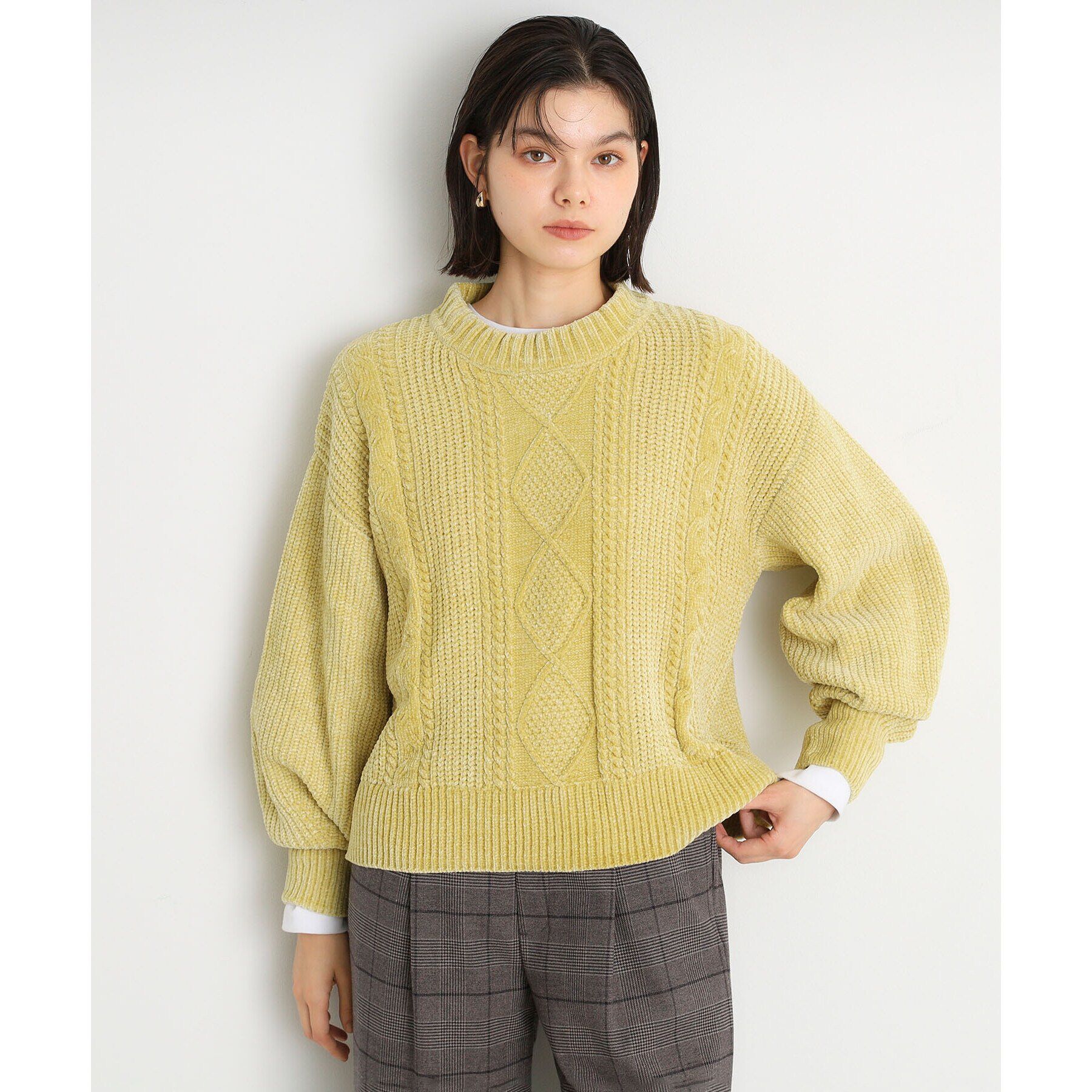 THE SHOP TK「ラメケーブルモールニット【洗える】」|ニット・セーター|