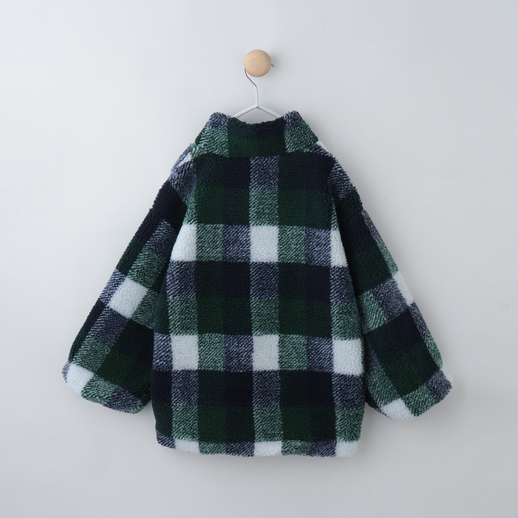 THE SHOP TK「【100-150】チェック＆ハート柄ボアブルゾン/洗濯機OK」|ブルゾン・スタジャン|