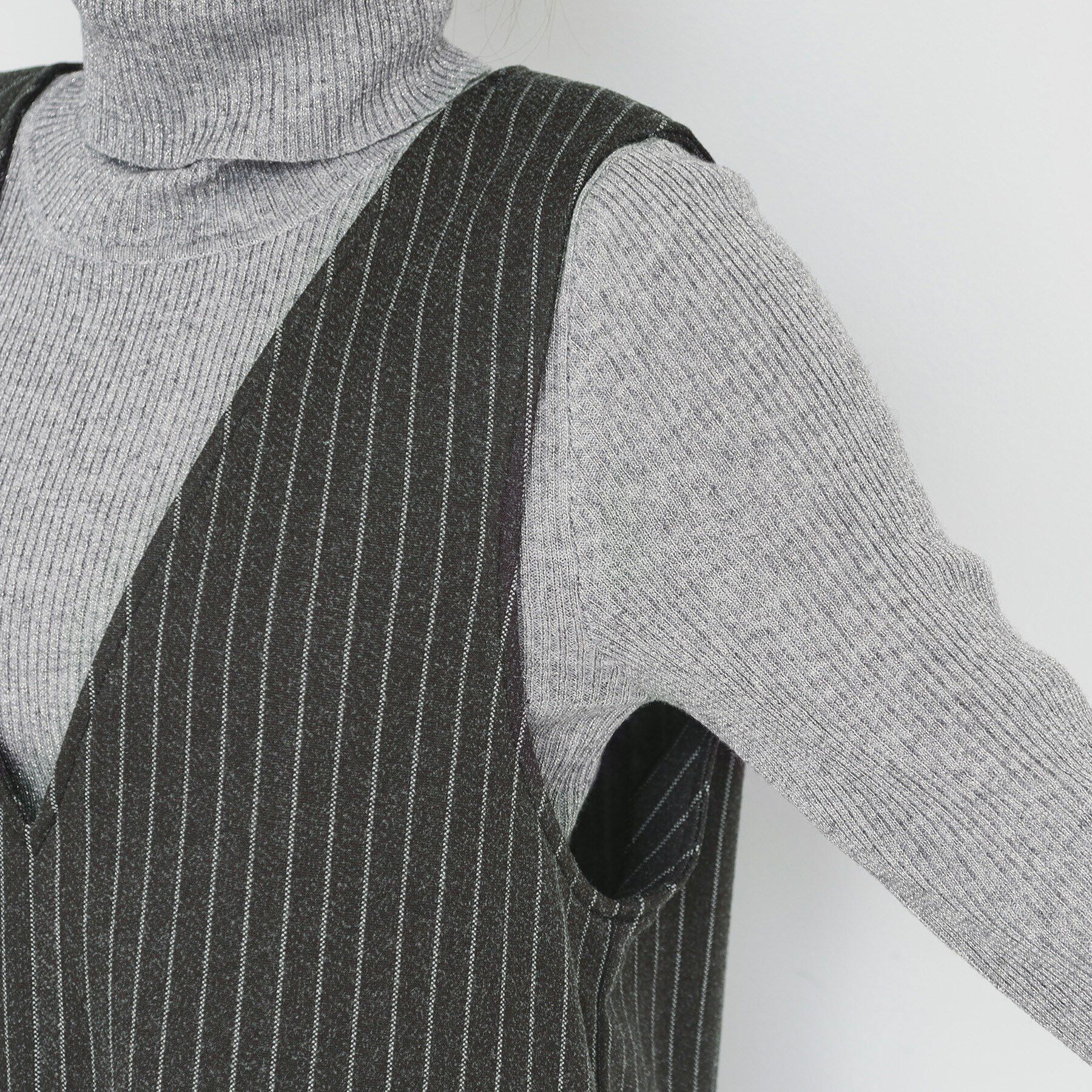 THE SHOP TK「アソート柄Vネックジャンスカ/洗える」|ワンピース|