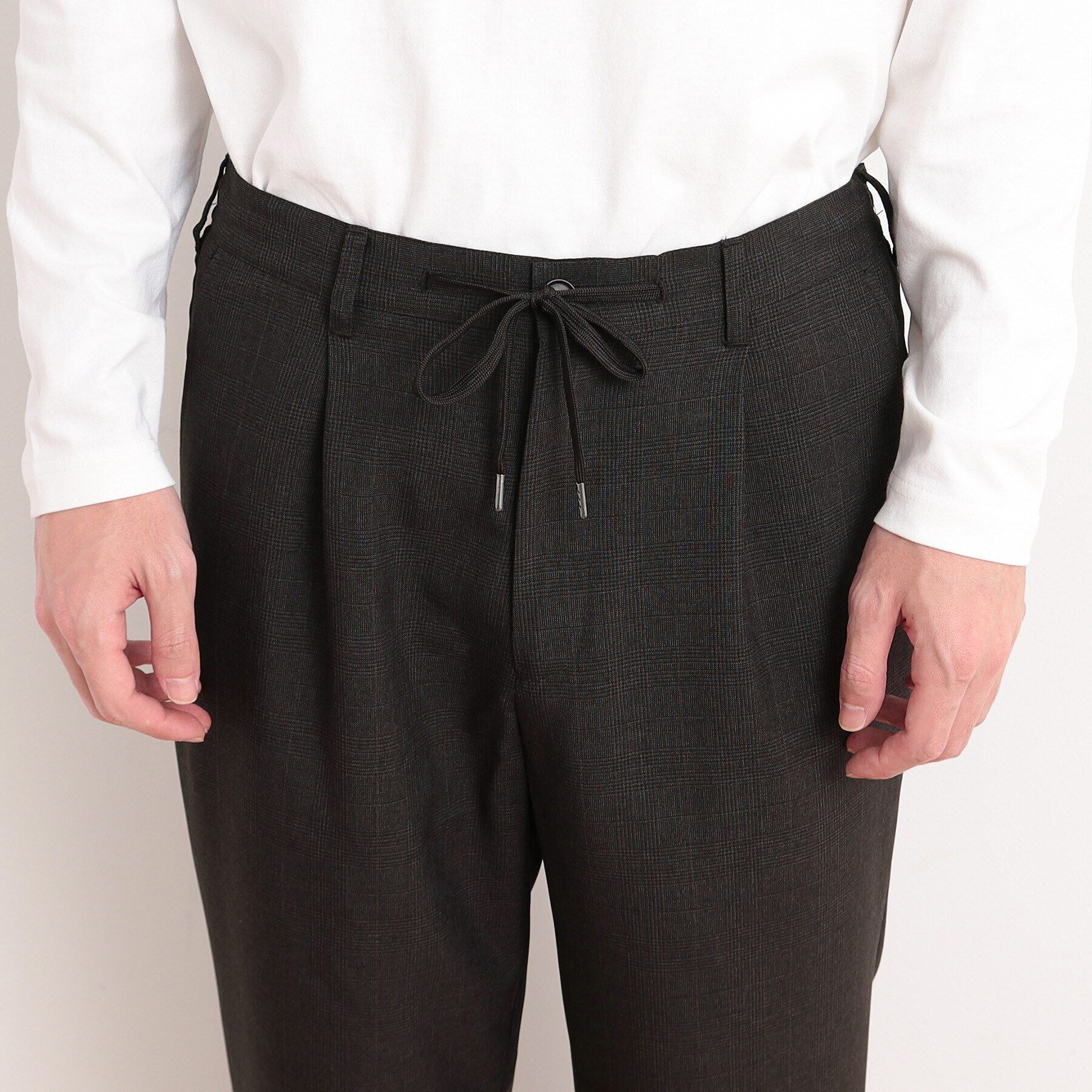 THE SHOP TK「グレンチェックイージーテーパードパンツ」|その他|