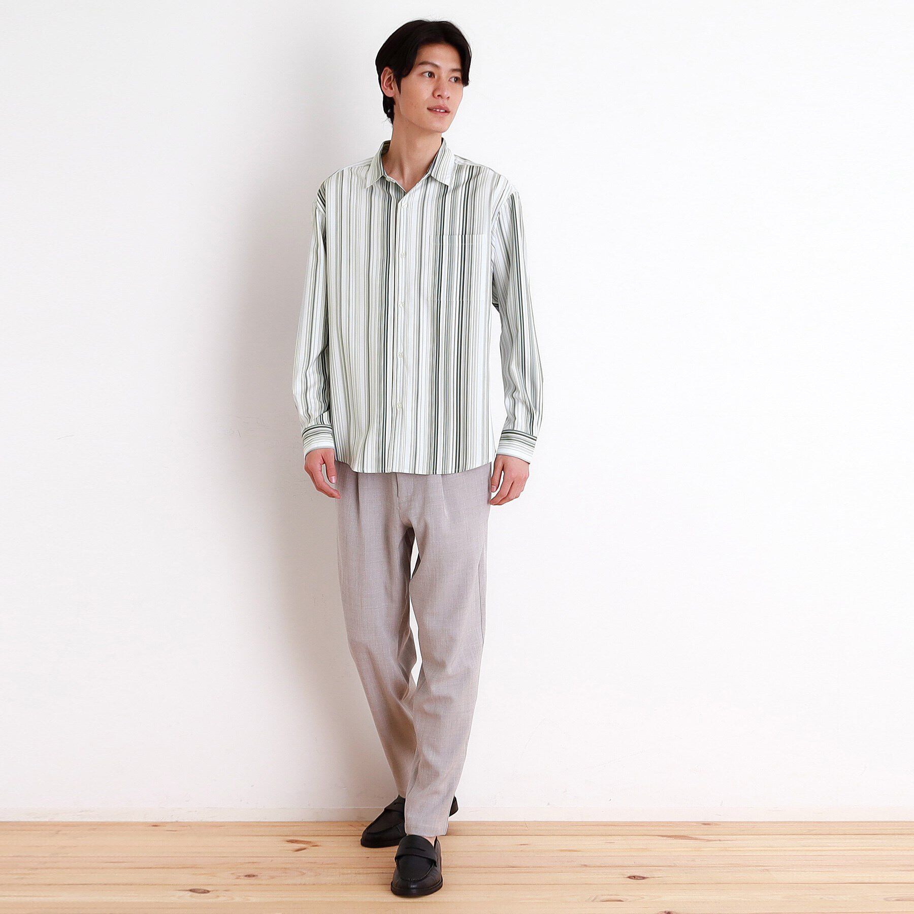 THE SHOP TK「マルチストライプ長袖シャツ」|シャツ・ブラウス|