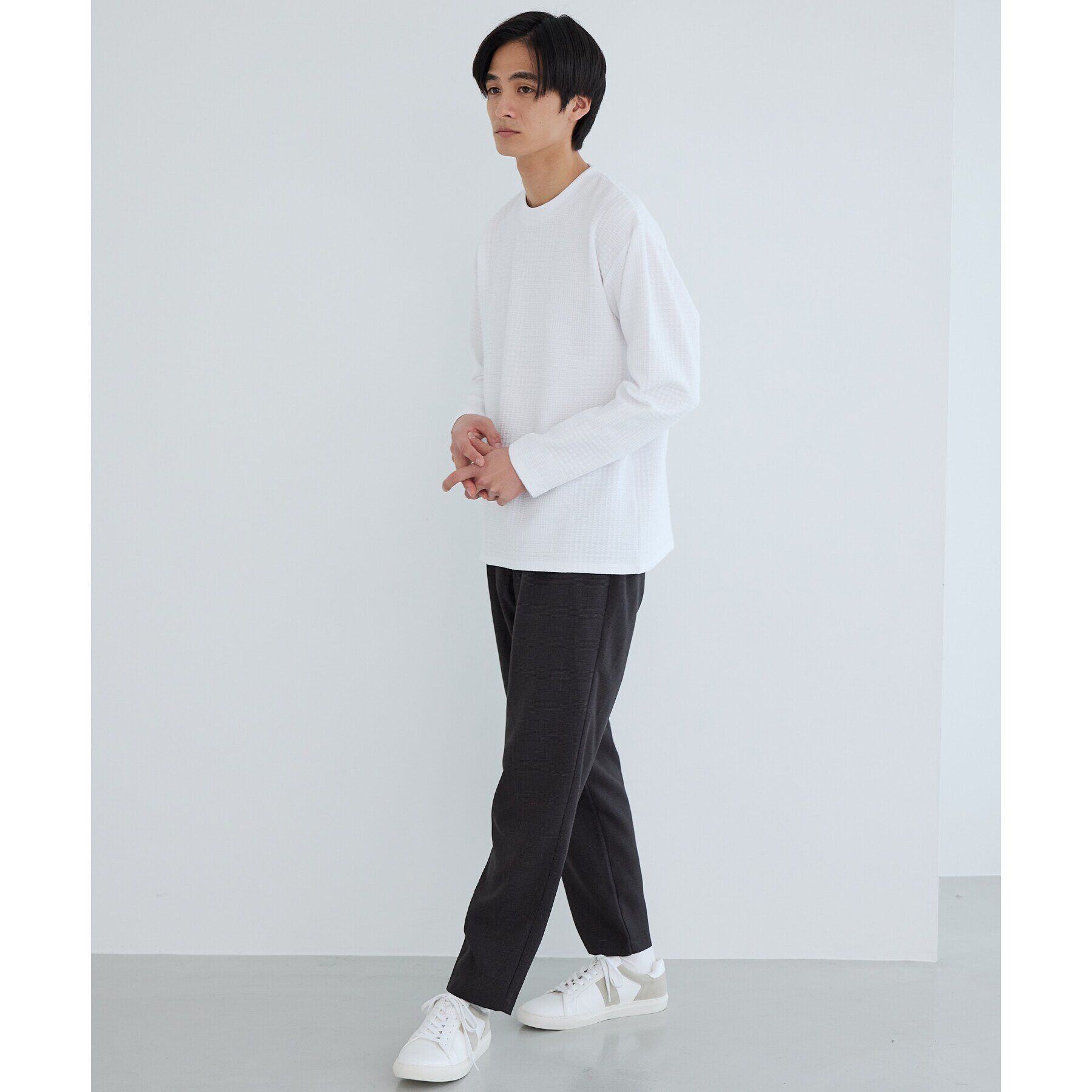 THE SHOP TK「ふくれジャガード長袖Tシャツ」|Tシャツ・カットソー|