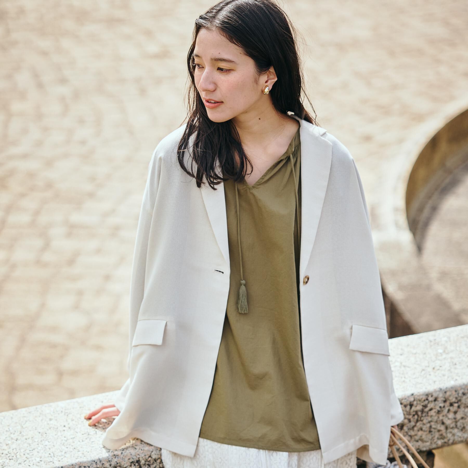 THE SHOP TK「パナマメッシュジャケット」|テーラードジャケット|