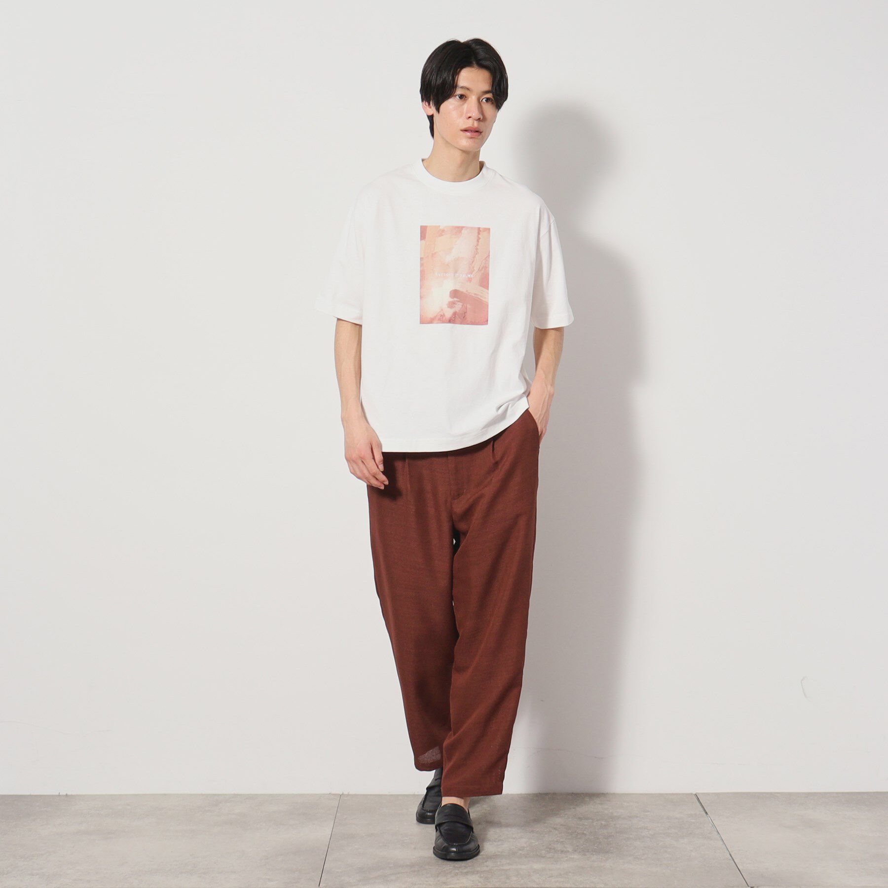 THE SHOP TK「【Begin6月号掲載】オーガニックコットンプリント半袖Tシャツ」|Tシャツ・カットソー|