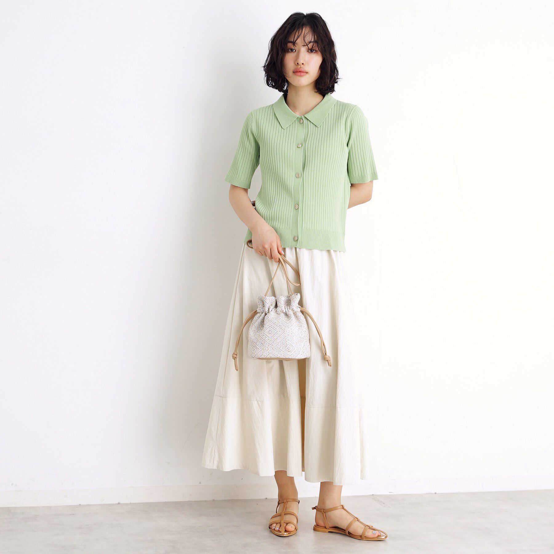 THE SHOP TK「ラメ幾何柄ショルダー巾着バッグ」|ショルダー・メッセンジャー|