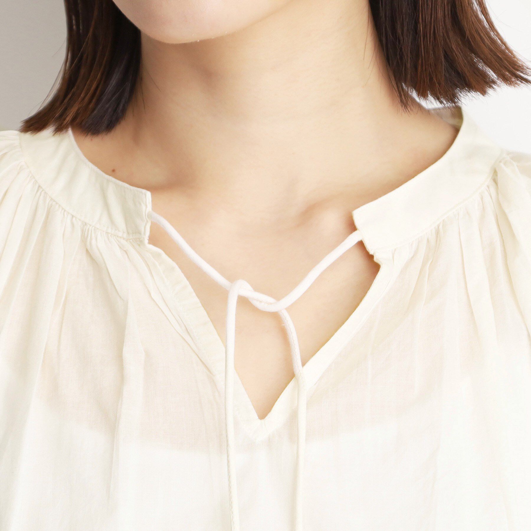 THE SHOP TK「袖刺繍コットンブラウス【洗える】」|シャツ・ブラウス|