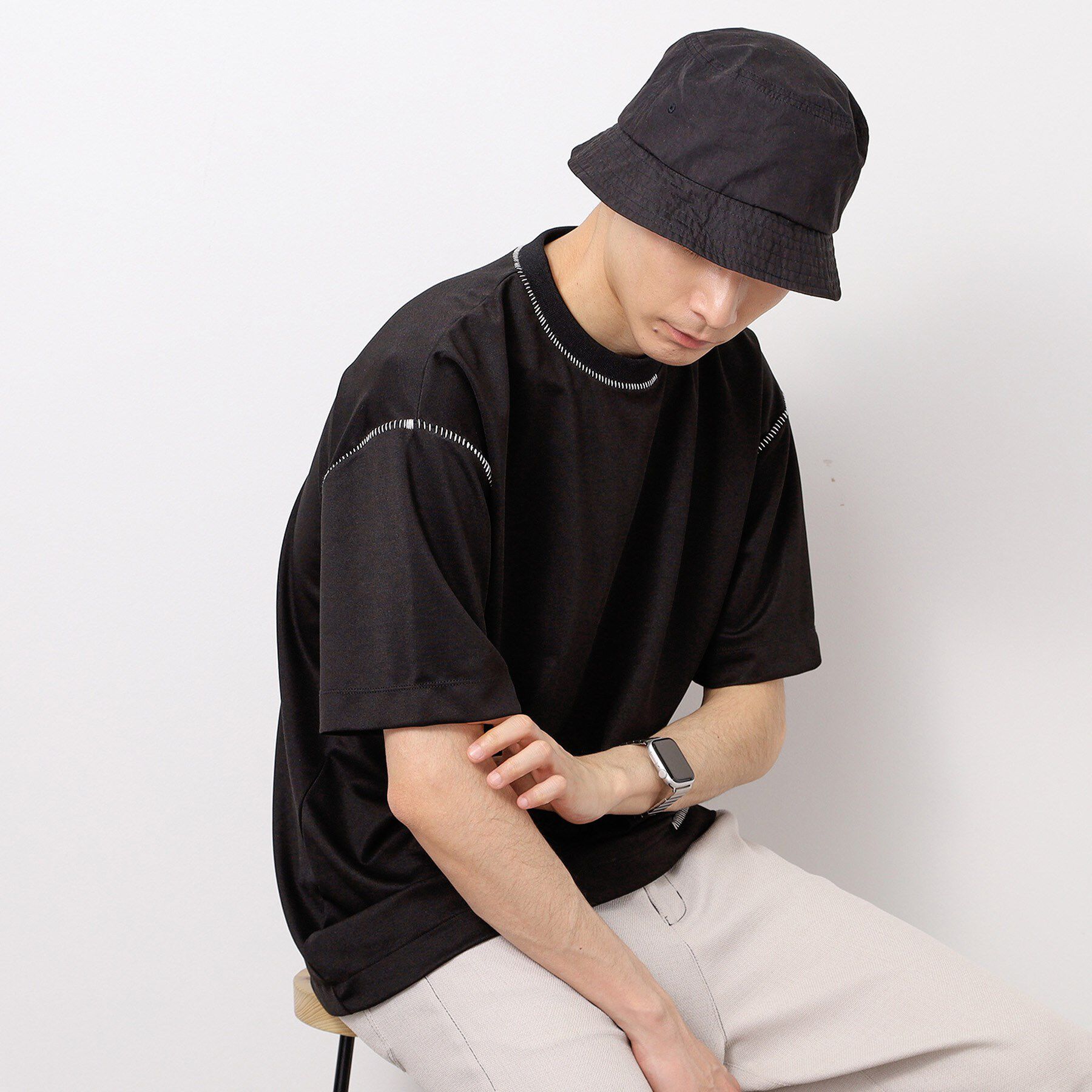 THE SHOP TK「ブランケットステッチ半袖Tシャツ」|Tシャツ・カットソー|