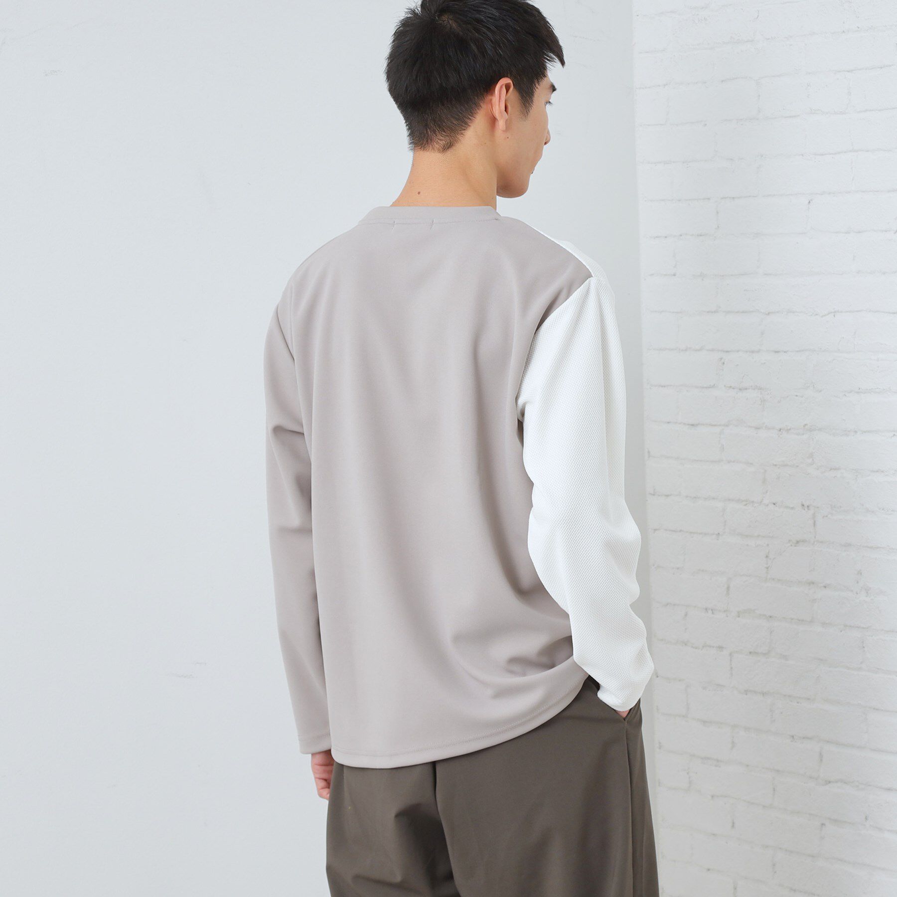 THE SHOP TK「【ちょうどいいカジュアル】パネルブロッキング長袖Tシャツ」|Tシャツ・カットソー|