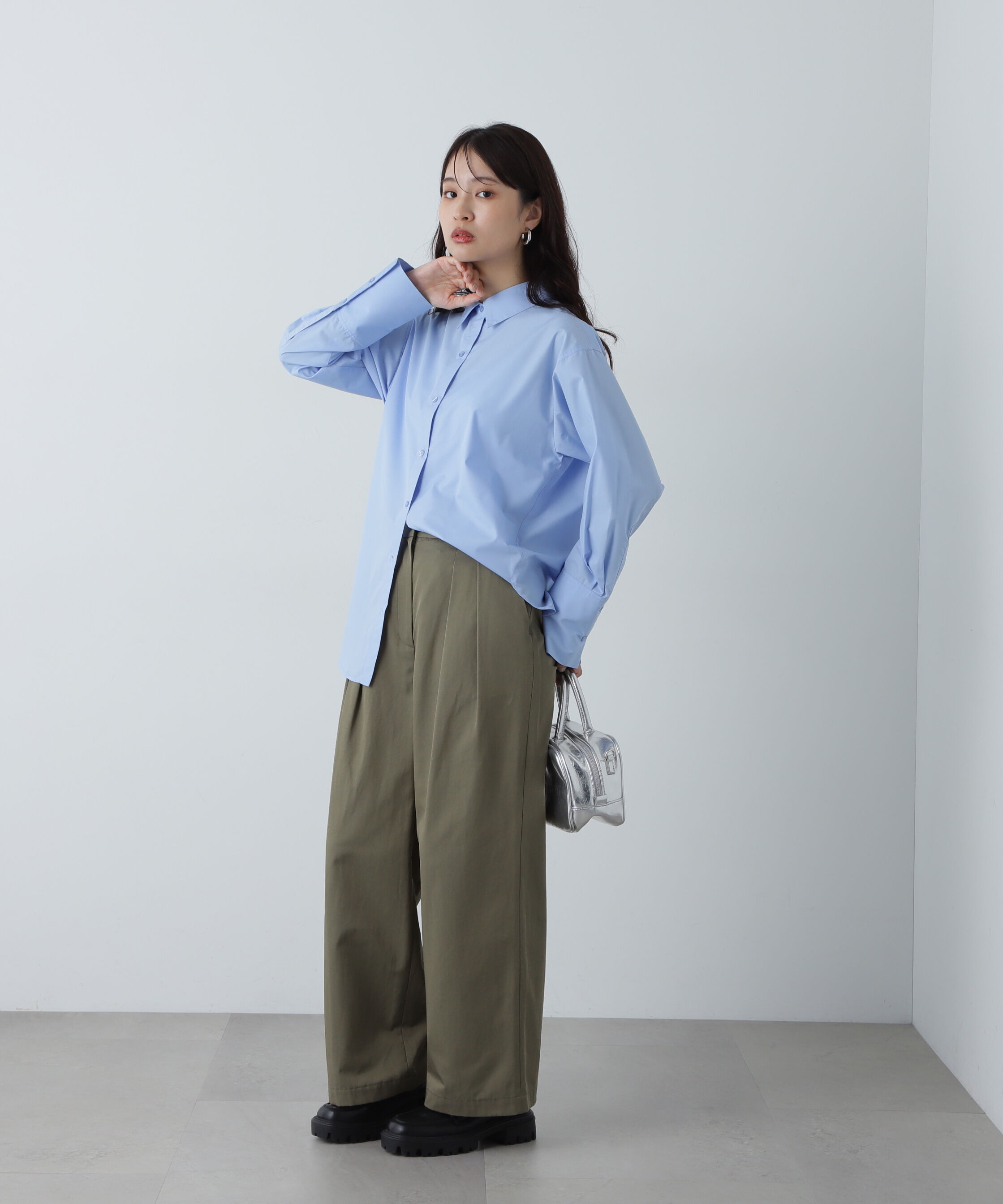  「ドロップショルダーベーシックシャツ」|シャツ・ブラウス|