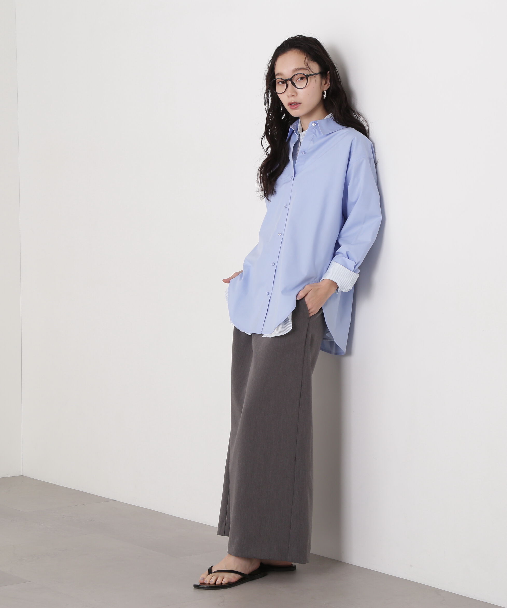  「ドロップショルダーベーシックシャツ」|シャツ・ブラウス|