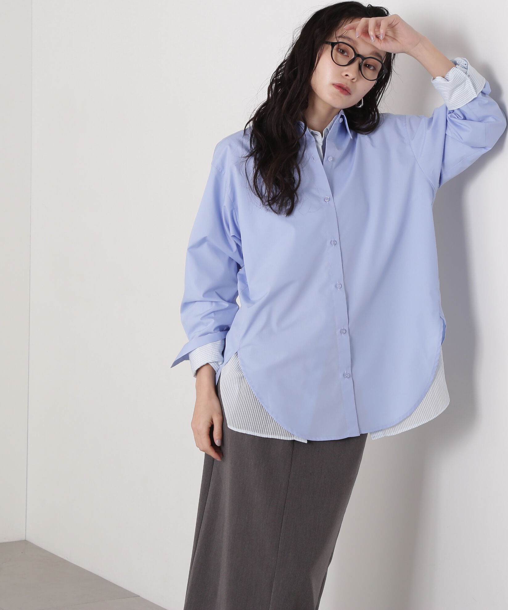  「ドロップショルダーベーシックシャツ」|シャツ・ブラウス|