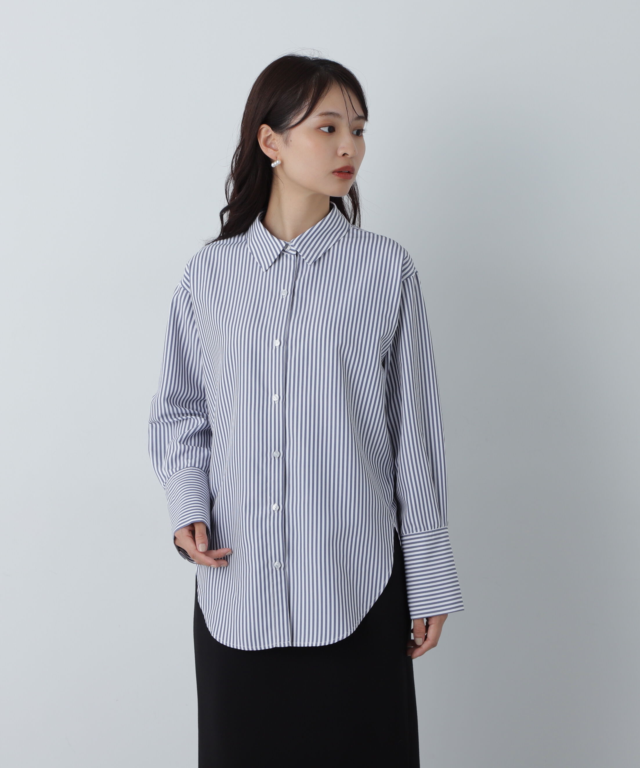  「ドロップショルダーベーシックシャツ」|シャツ・ブラウス|