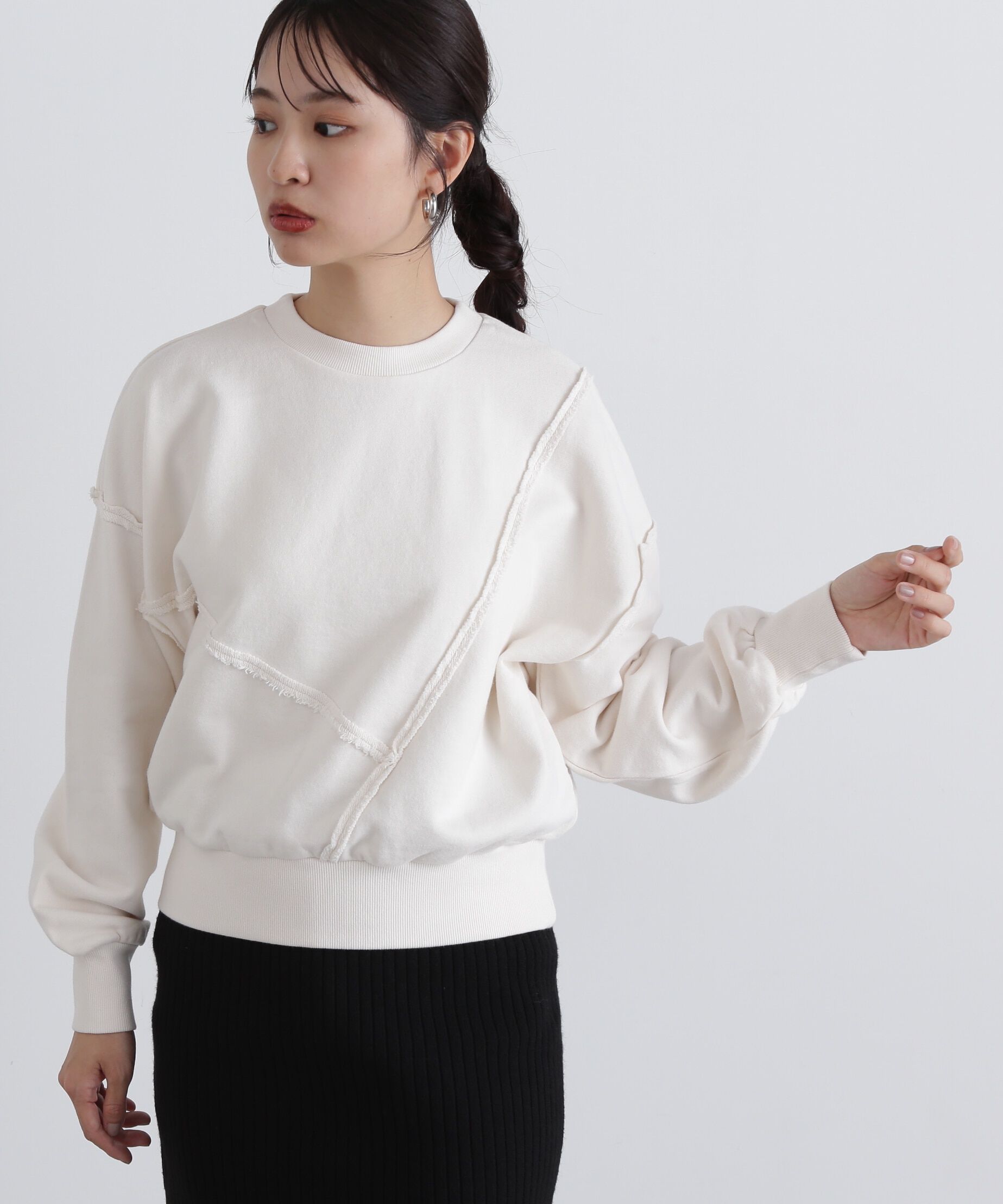  「パネルデザインスウェット」|Tシャツ・カットソー|オフ1