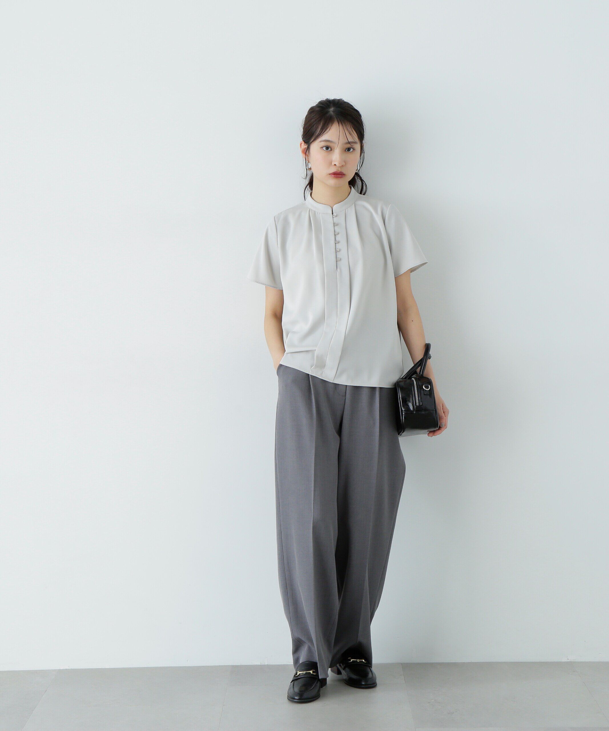  「フロントタックボタンブラウス」|シャツ・ブラウス|