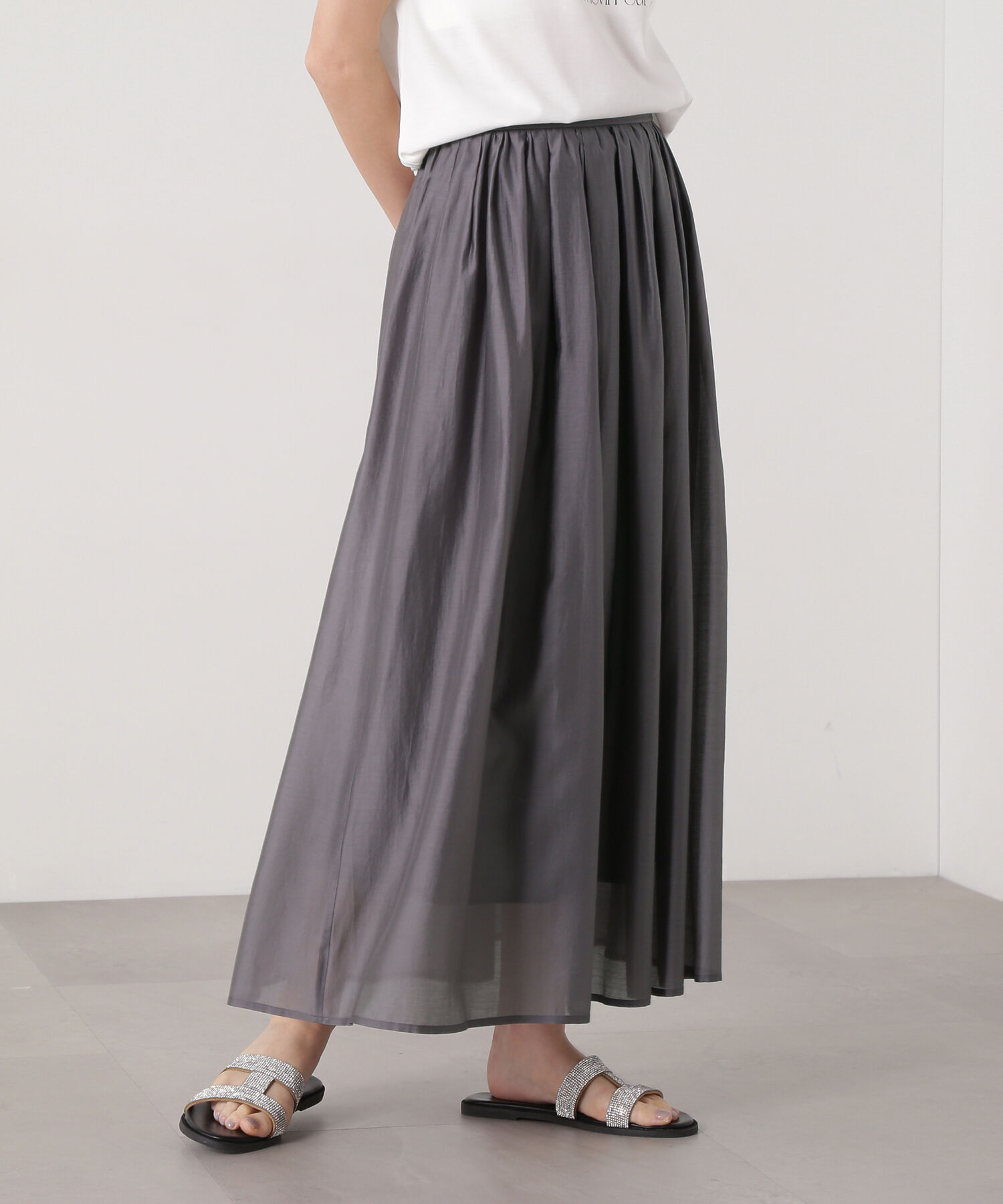  「シアーローンタックフレアスカート」|スカート|