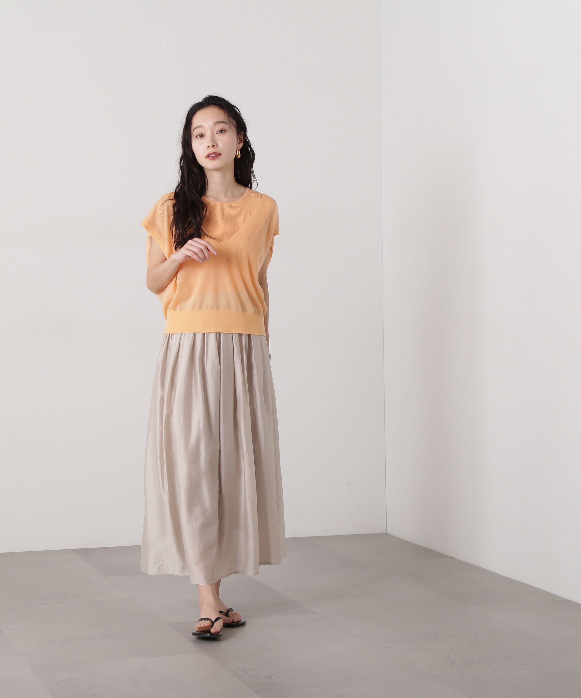  「シアーローンタックフレアスカート」|スカート|