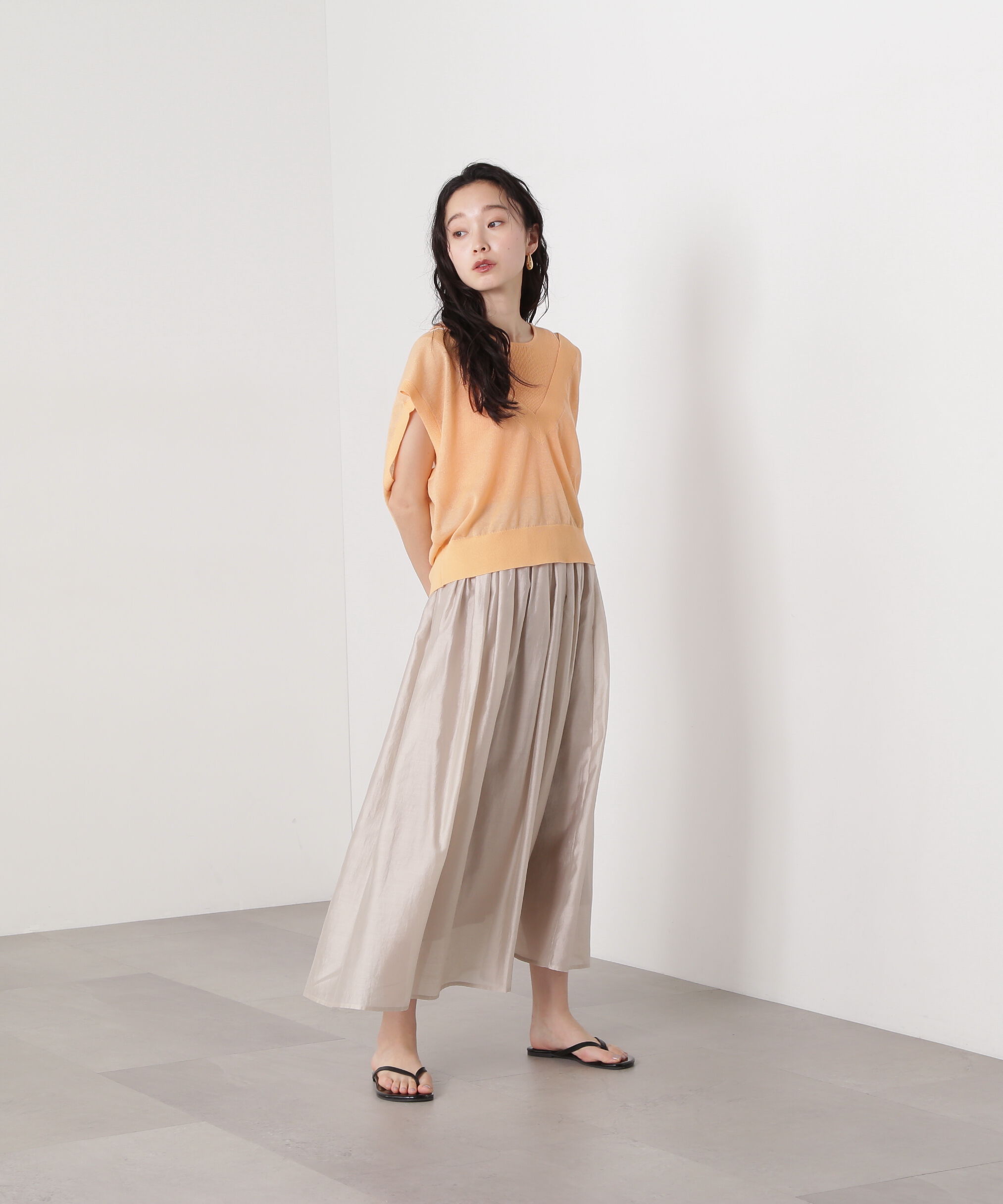  「シアーローンタックフレアスカート」|スカート|