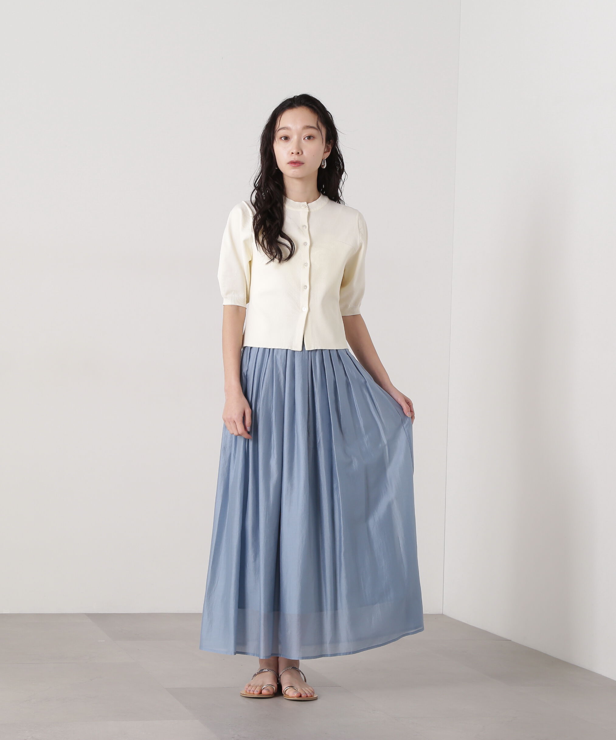  「シアーローンタックフレアスカート」|スカート|