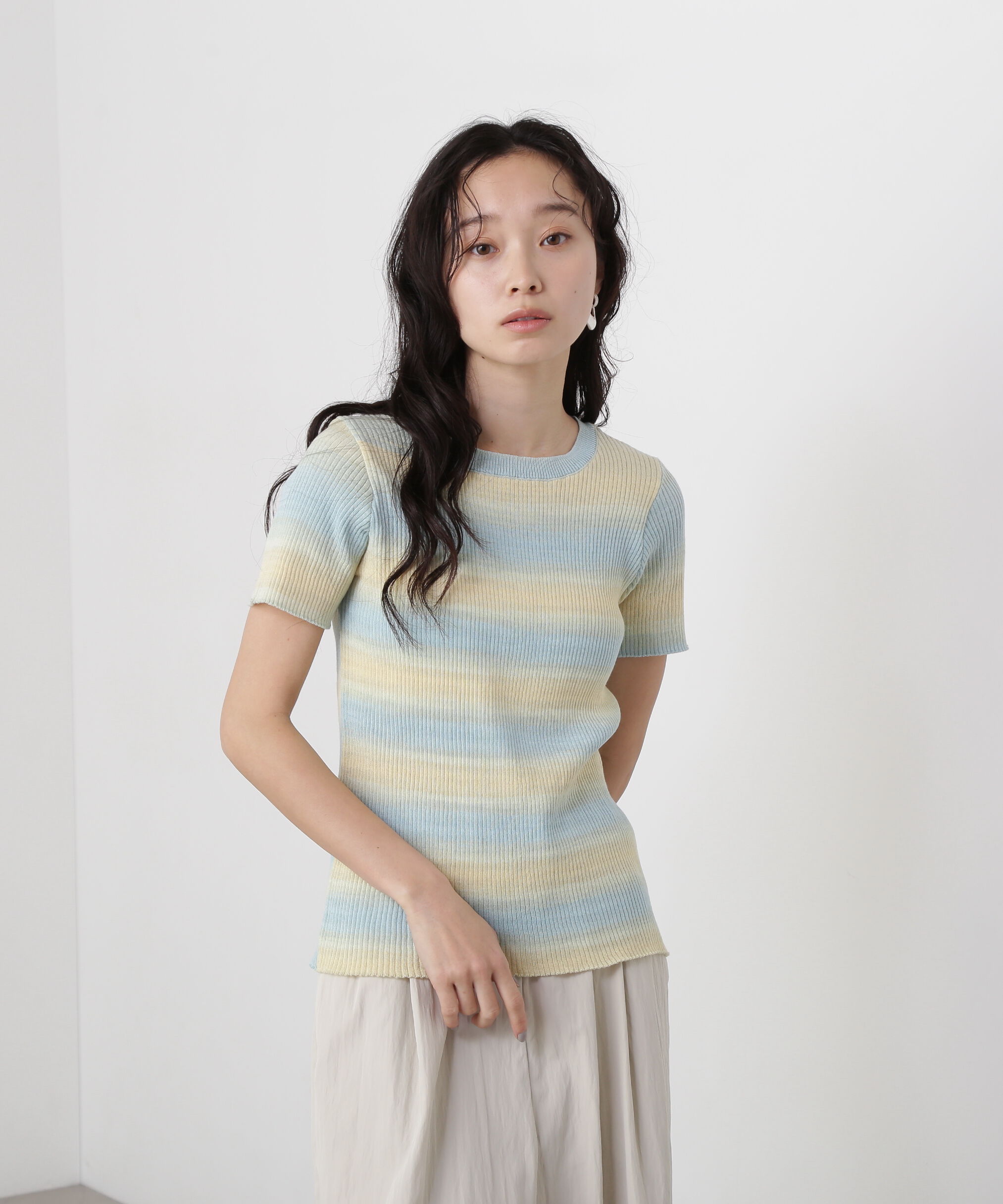  「グラデーションボーダーニット」|ニット・セーター|