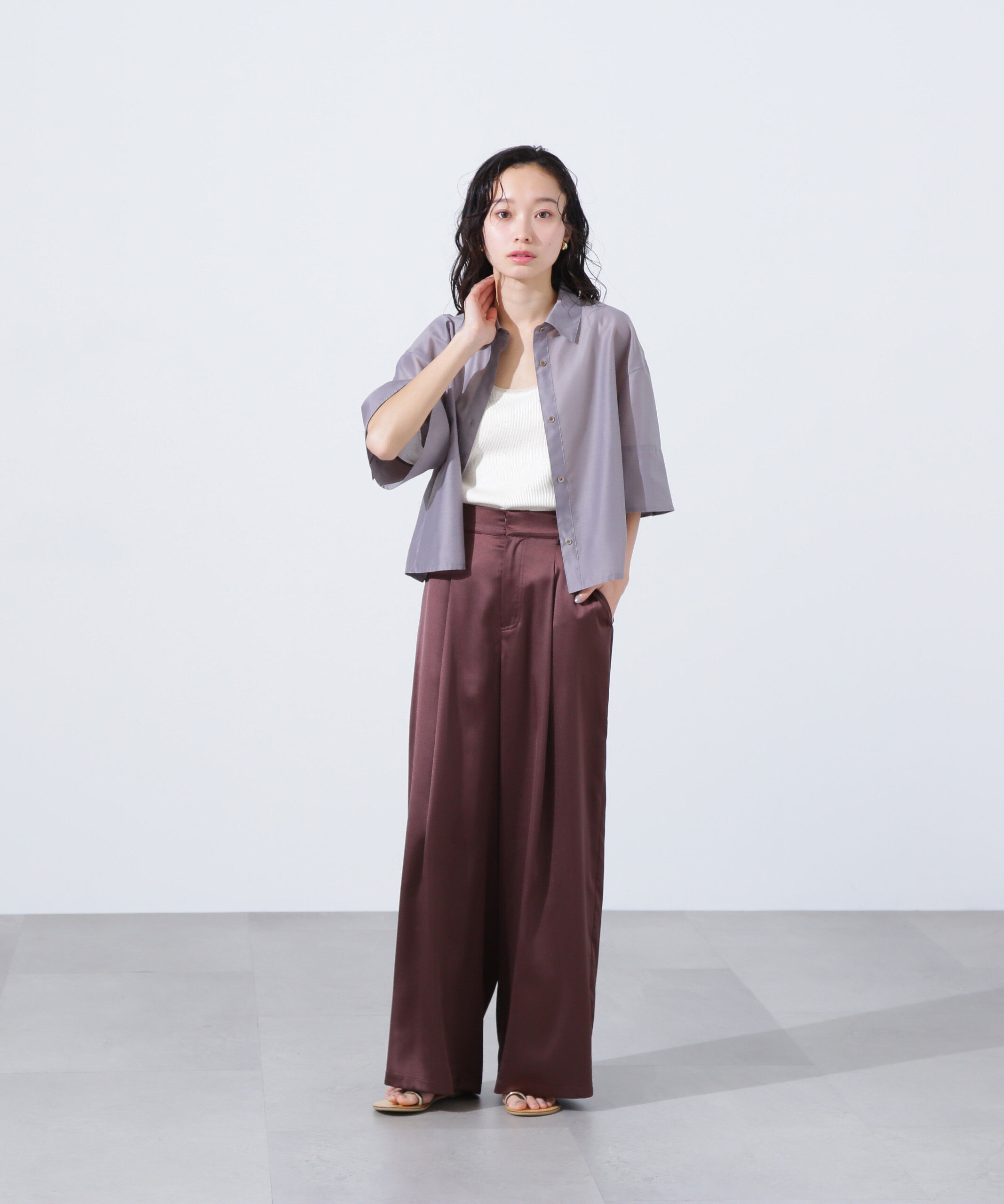  「シアークロップドシャツ」|シャツ・ブラウス|