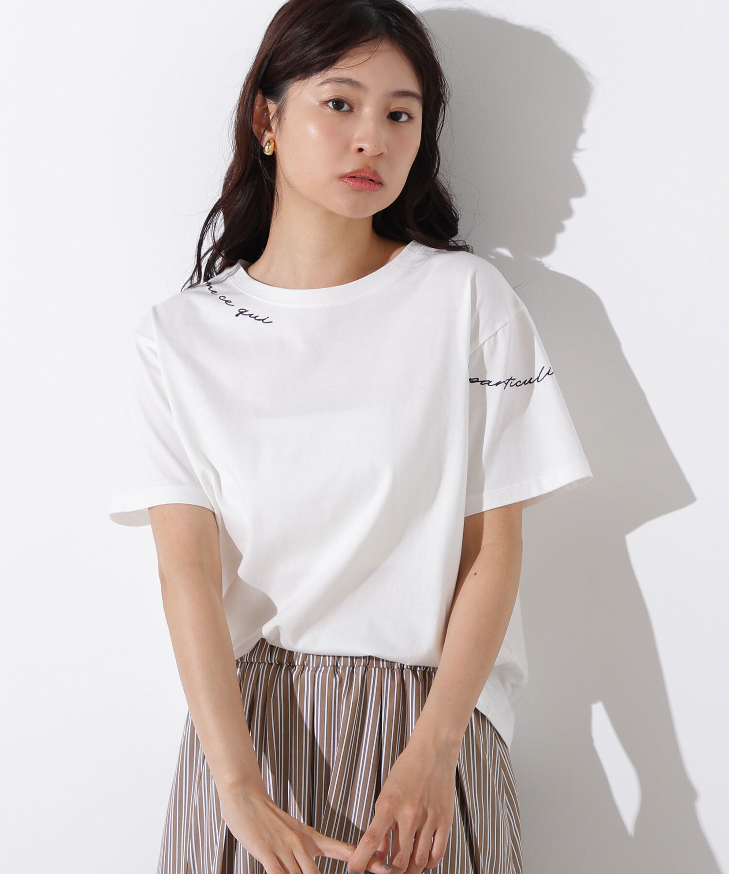  「ロゴ刺繍カットソー」|Tシャツ・カットソー|オフ1