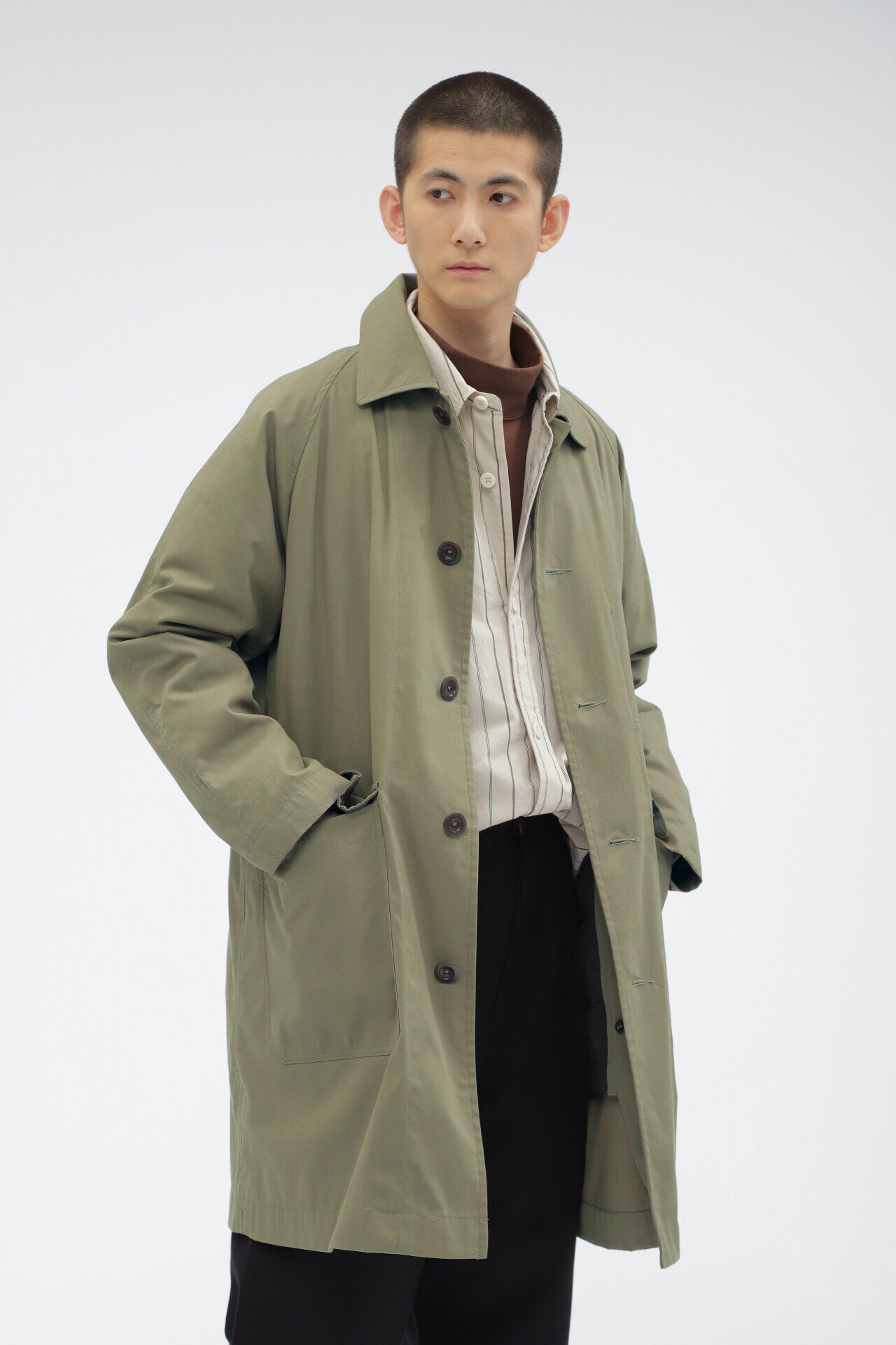 MHL.「WORN COTTON NYLON」|その他|OLIVE1