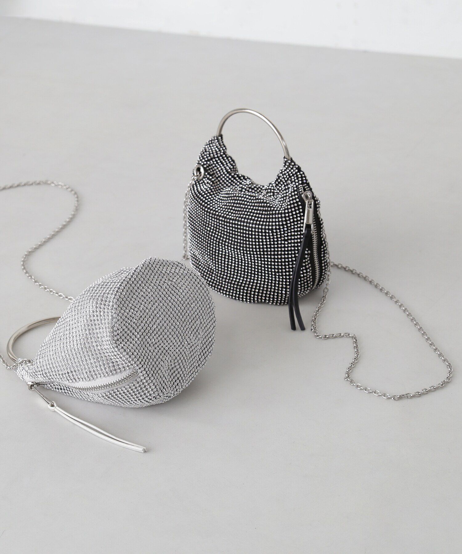  「キラキラリングハンドルバッグ」|ハンドバッグ|クロ