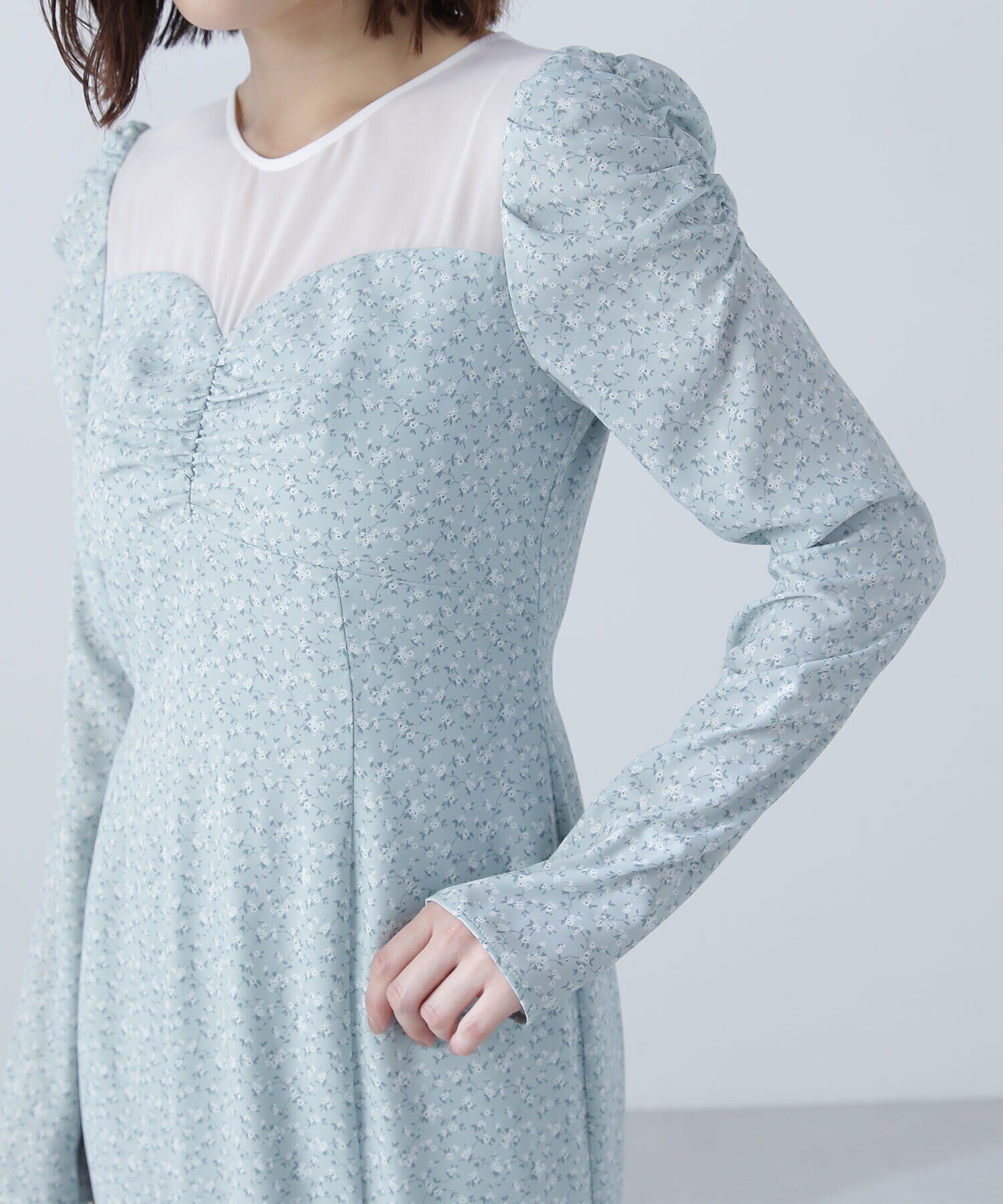  「パネルシアープリントワンピース」|ワンピース|