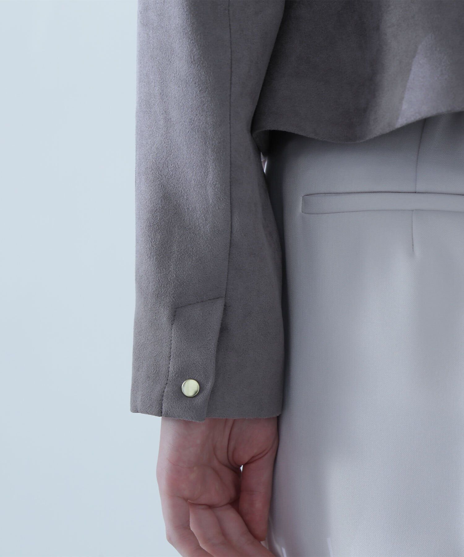  「フェイクスウェードペプラムブルゾン」|ブルゾン・スタジャン|