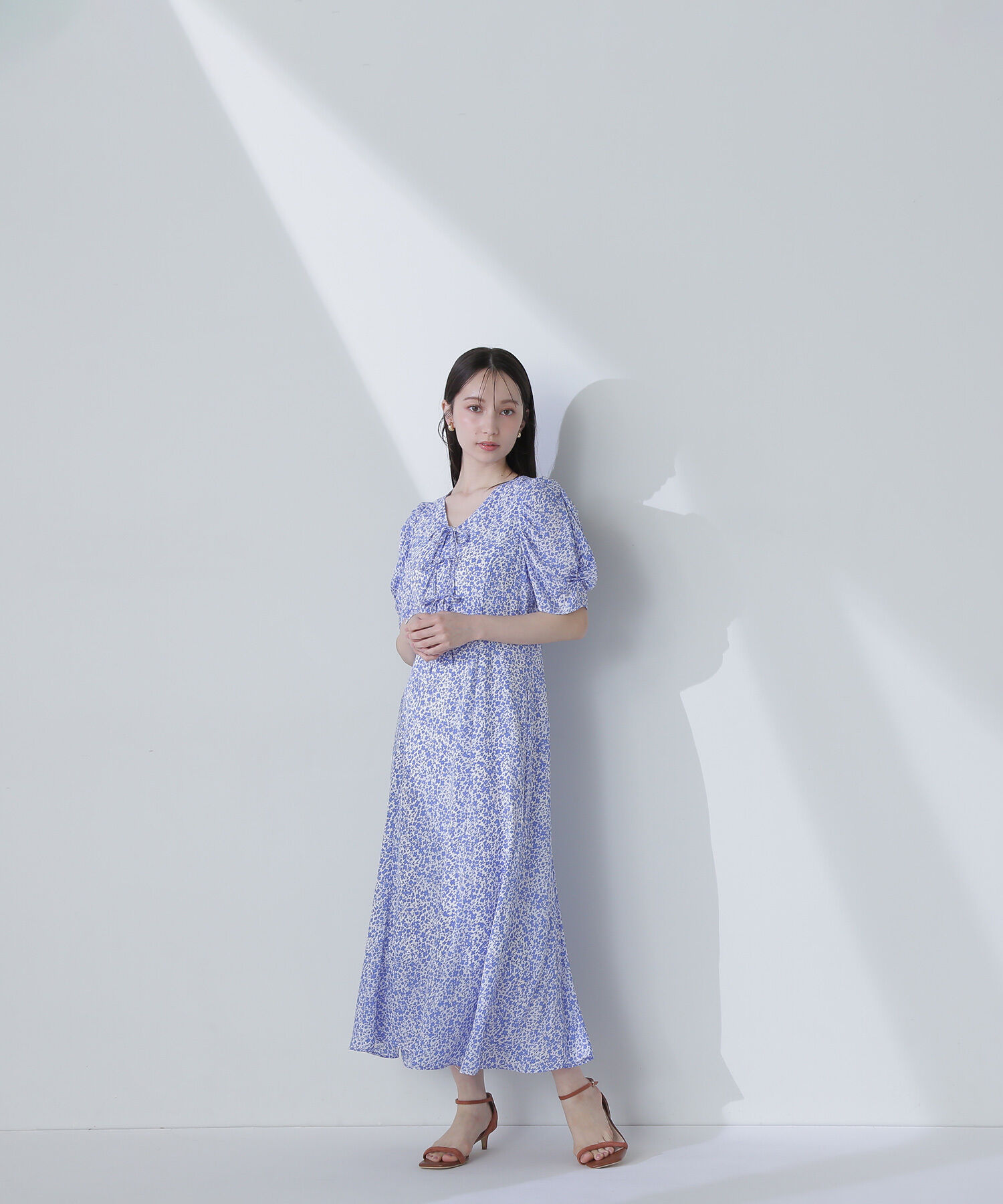  「フロントリボンプリントワンピース」|ワンピース|