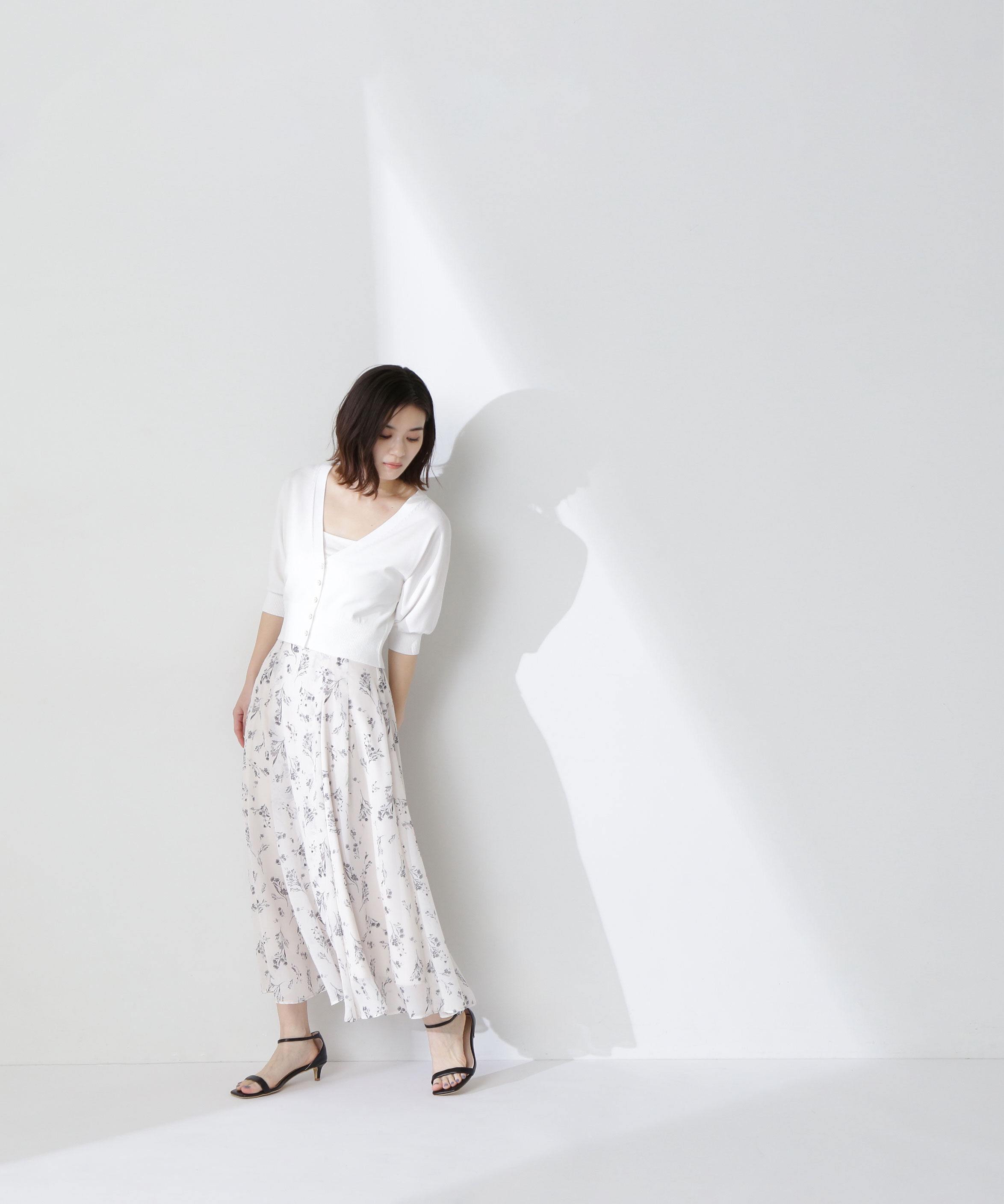  「フラワーシフォンフレアスカート」|スカート|
