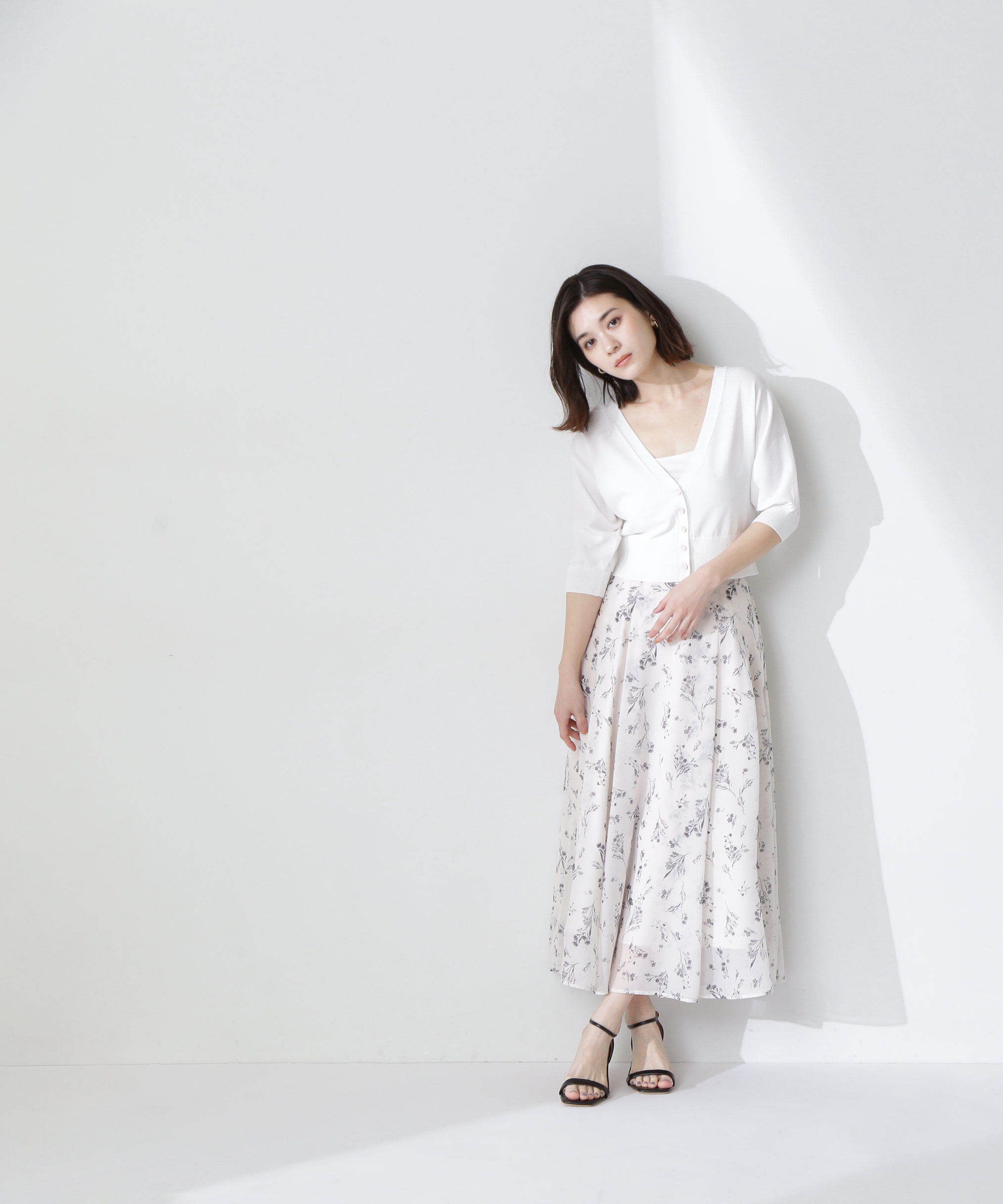  「フラワーシフォンフレアスカート」|スカート|
