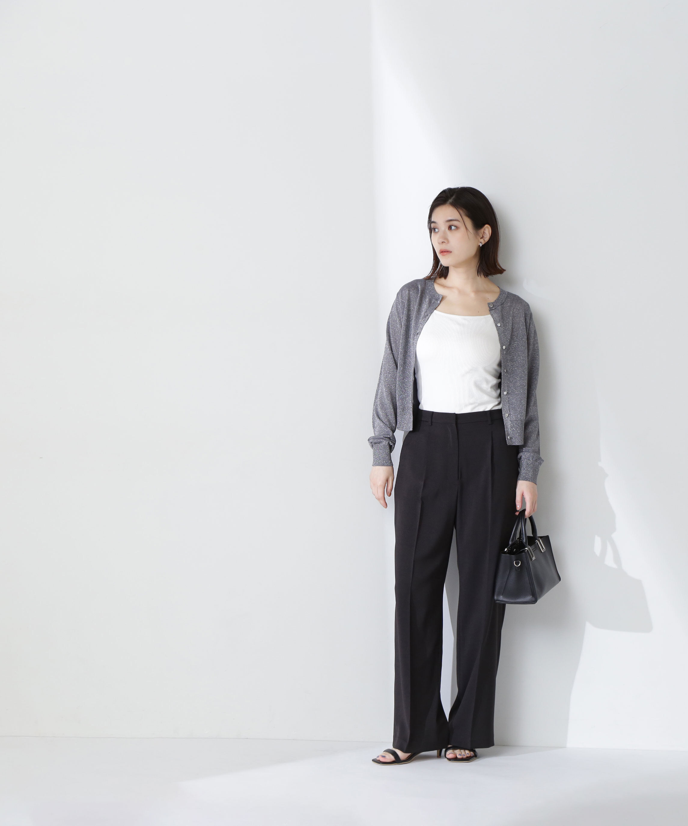  「ラメシアーベーシックカーディガン」|ニット・セーター|