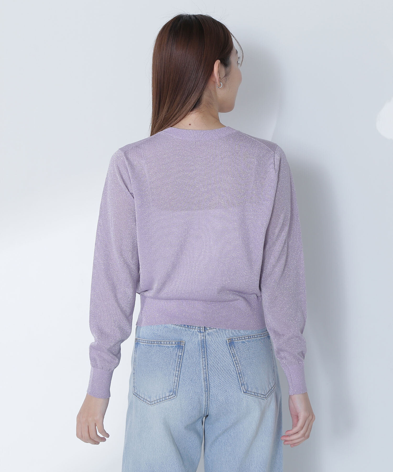  「ラメシアーベーシックカーディガン」|ニット・セーター|