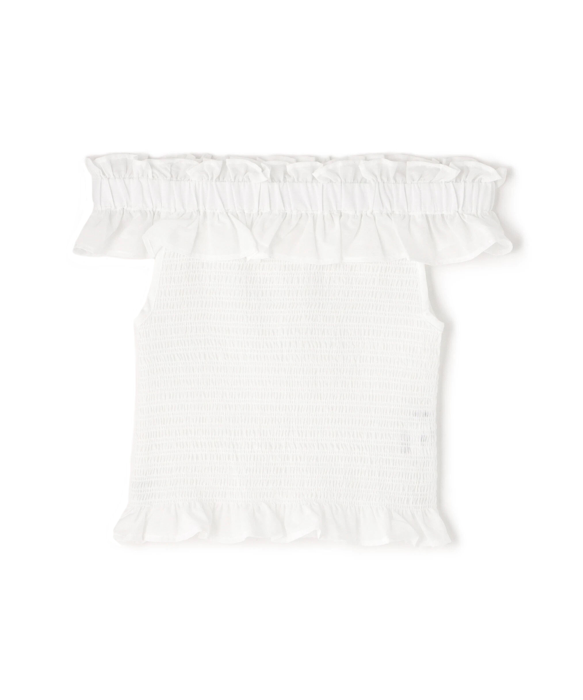  「フリルシャーリングオフショルブラウス」|シャツ・ブラウス|